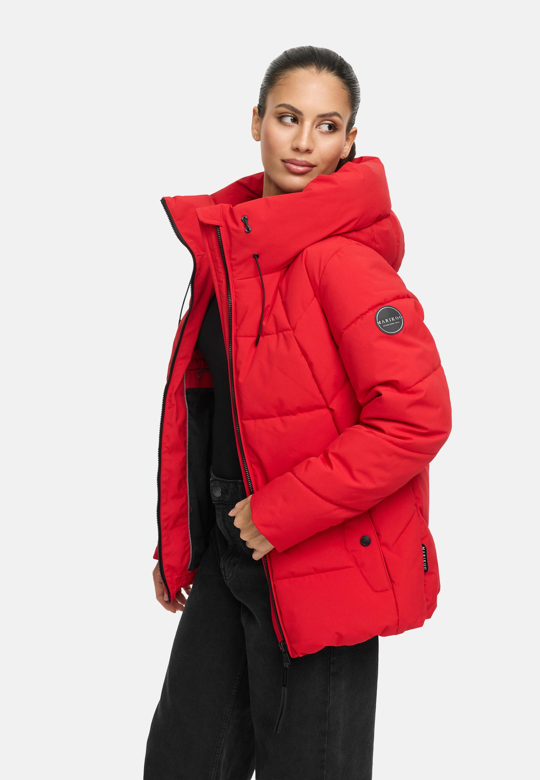 Winter Steppjacke mit Kapuze "Kuscheltatze XVI" Salsa Red