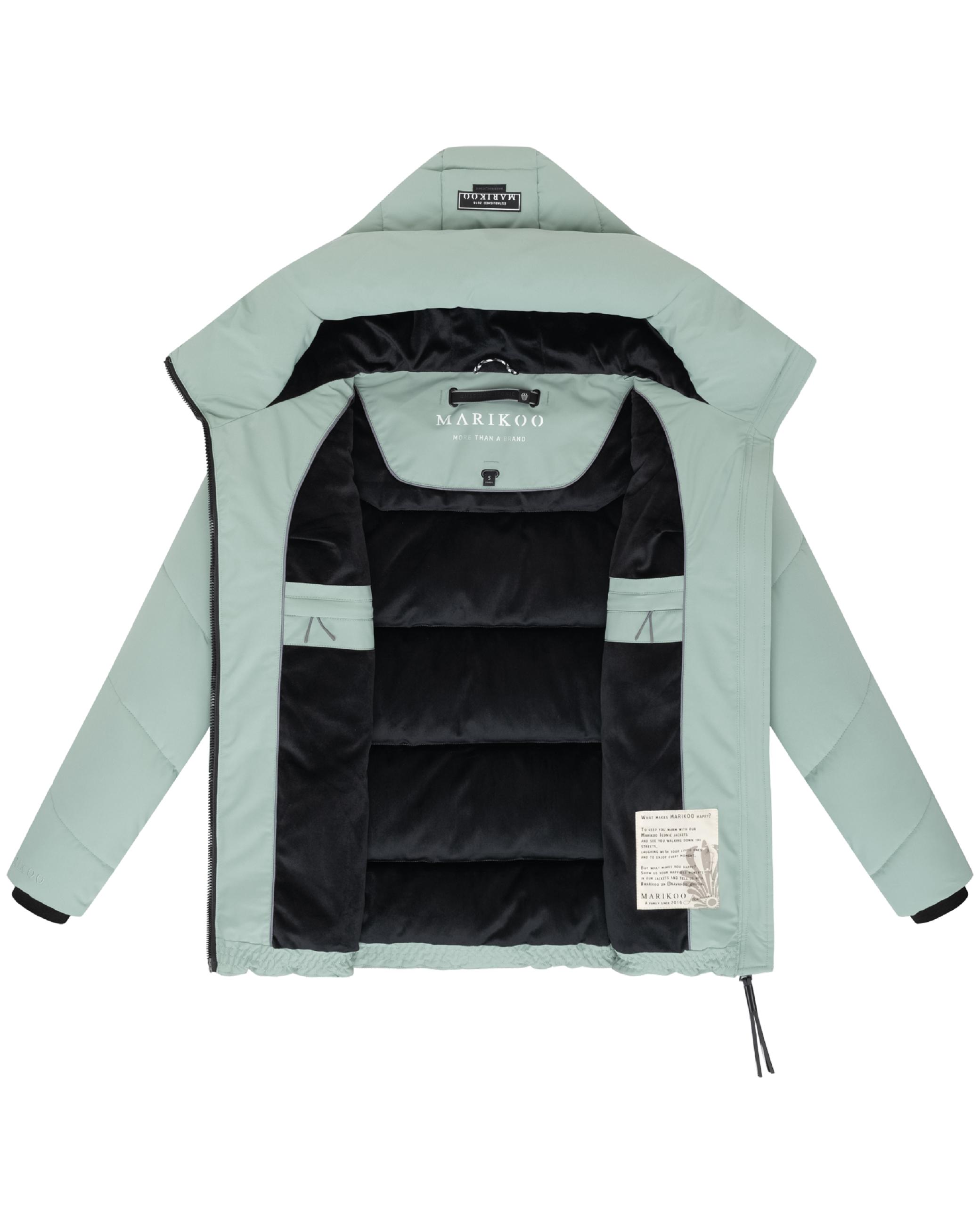 Winter Steppjacke mit Kapuze "Kuscheltatze XVI" Smokey Mint