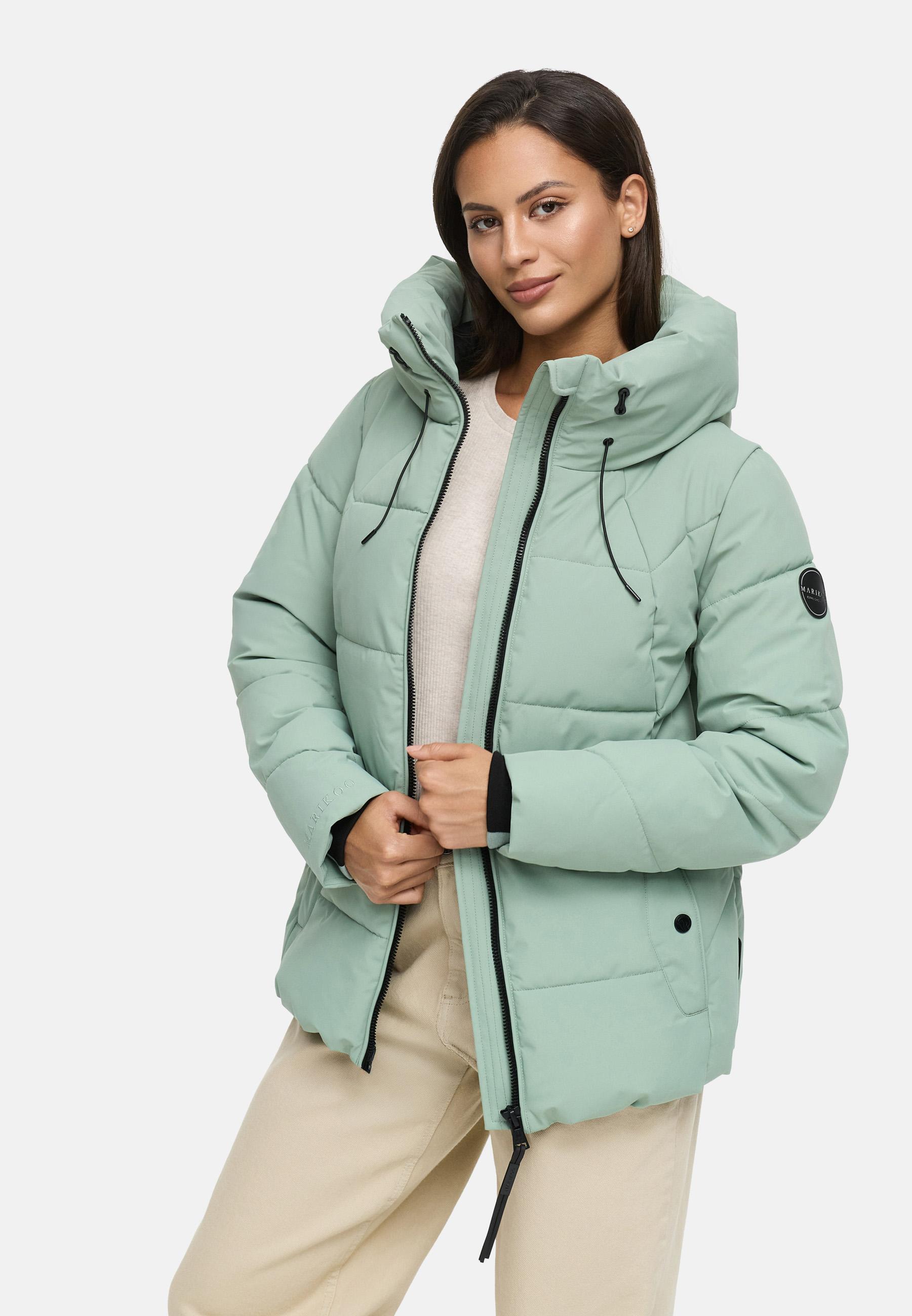Winter Steppjacke mit Kapuze "Kuscheltatze XVI" Smokey Mint