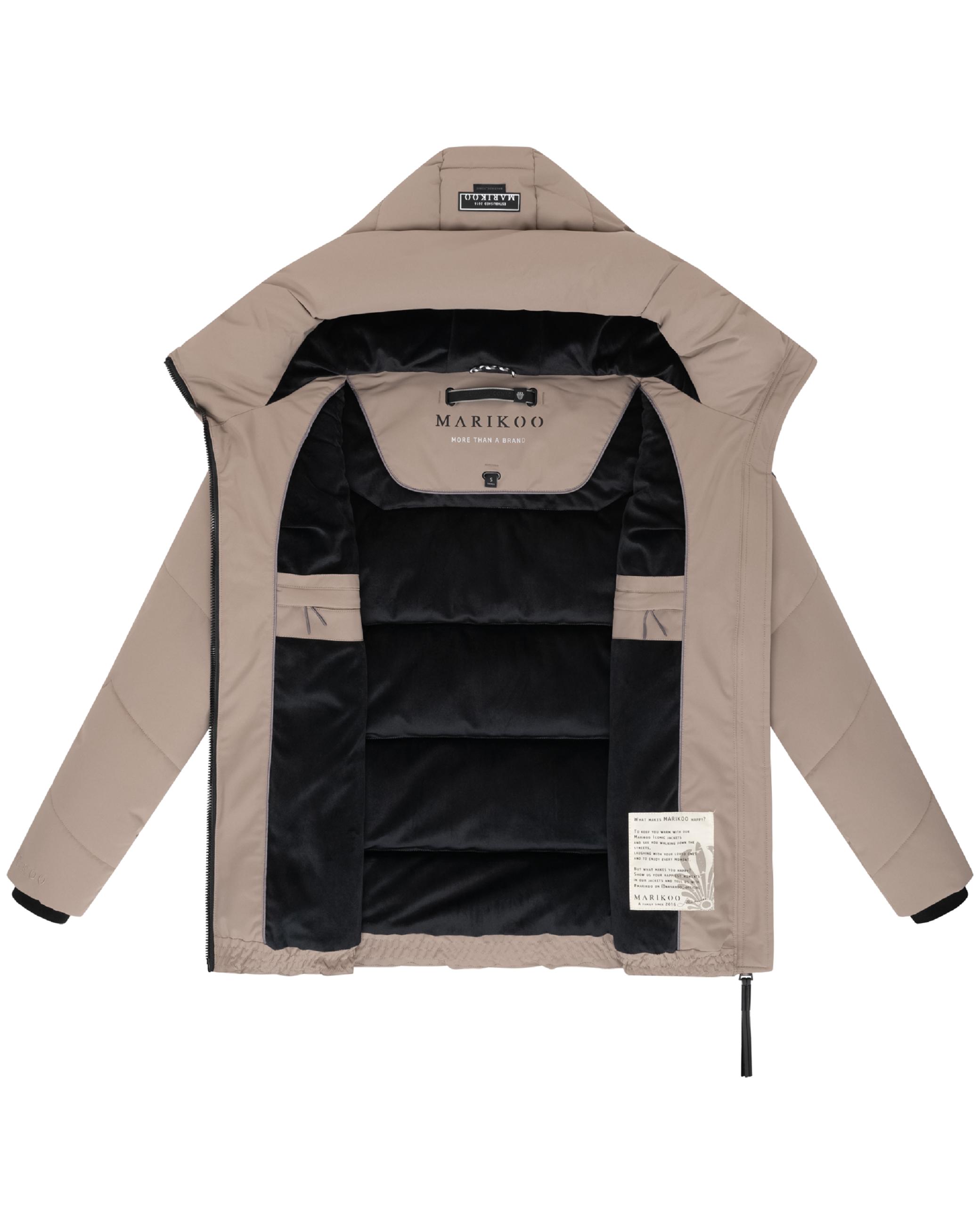 Winter Steppjacke mit Kapuze "Kuscheltatze XVI" Taupe Grey