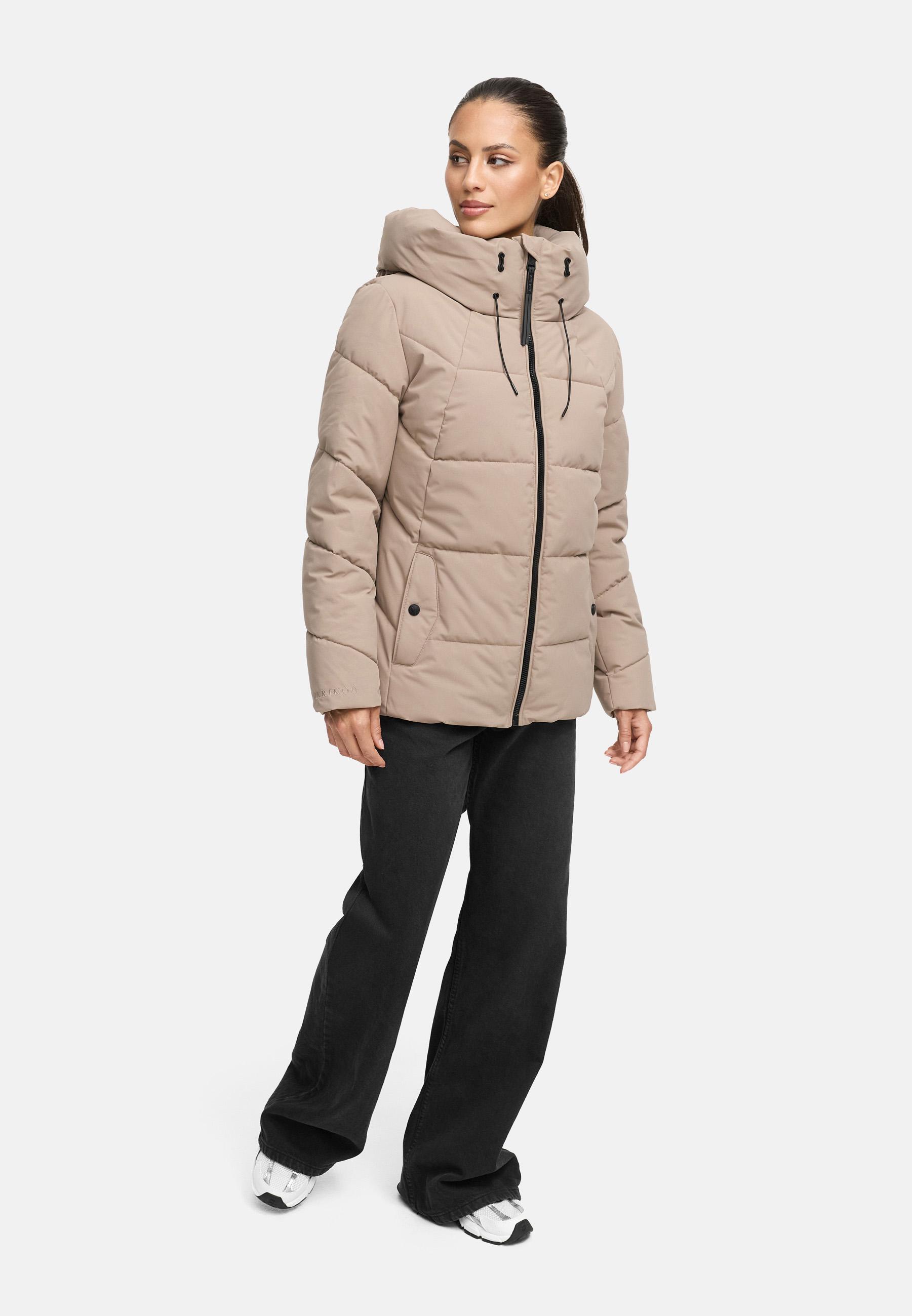 Winter Steppjacke mit Kapuze "Kuscheltatze XVI" Taupe Grey