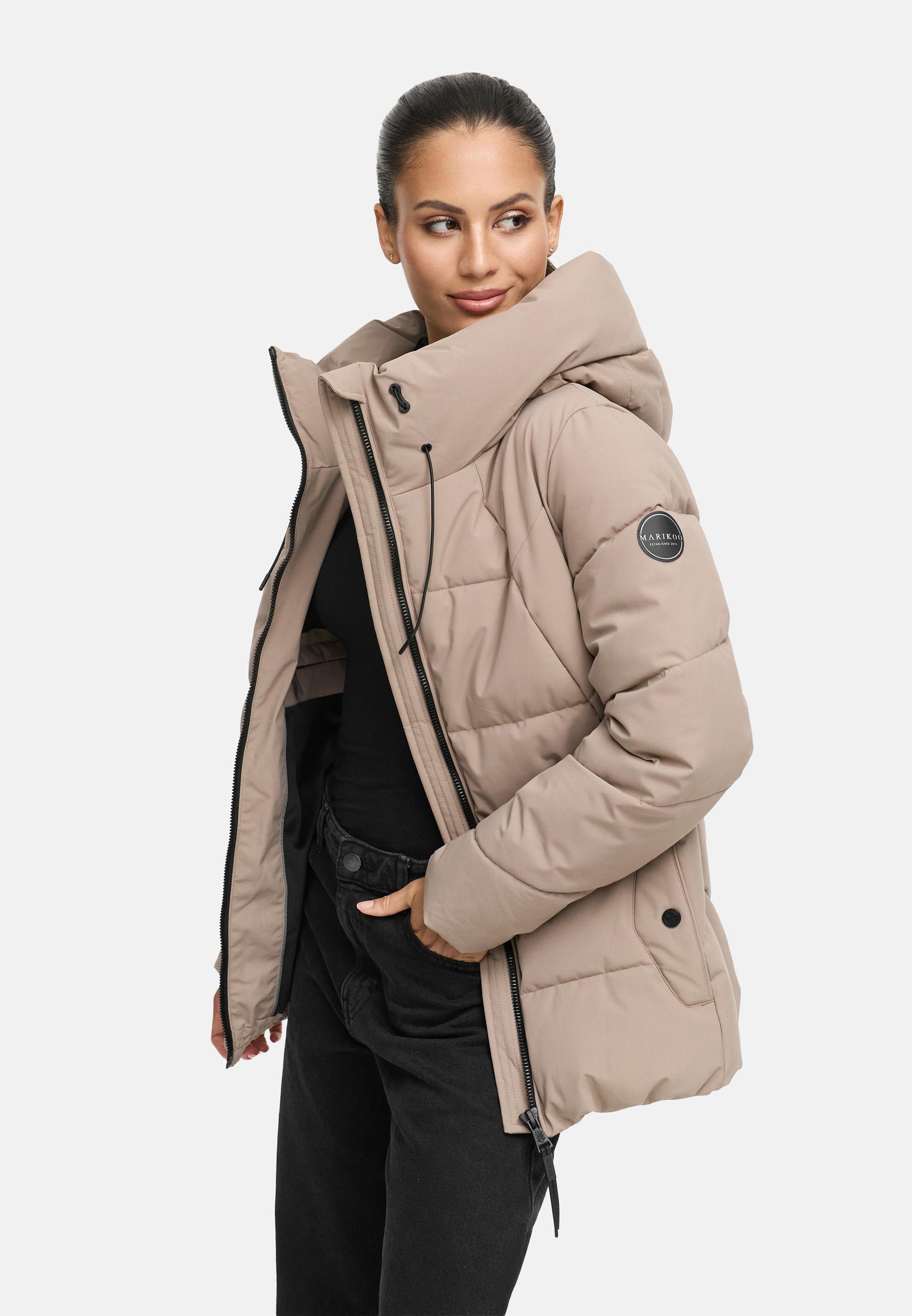 Winter Steppjacke mit Kapuze "Kuscheltatze XVI" Taupe Grey