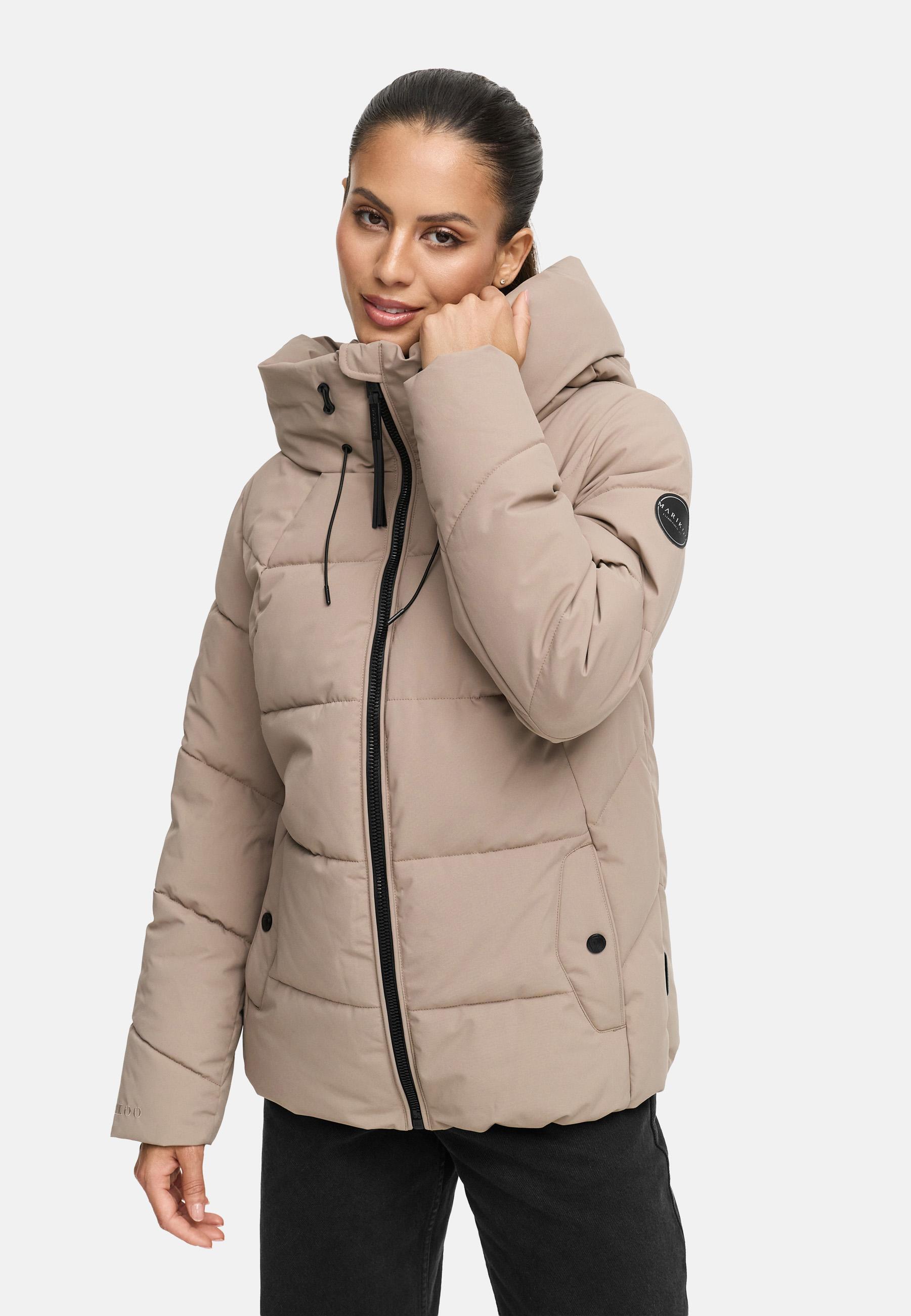 Winter Steppjacke mit Kapuze "Kuscheltatze XVI" Taupe Grey