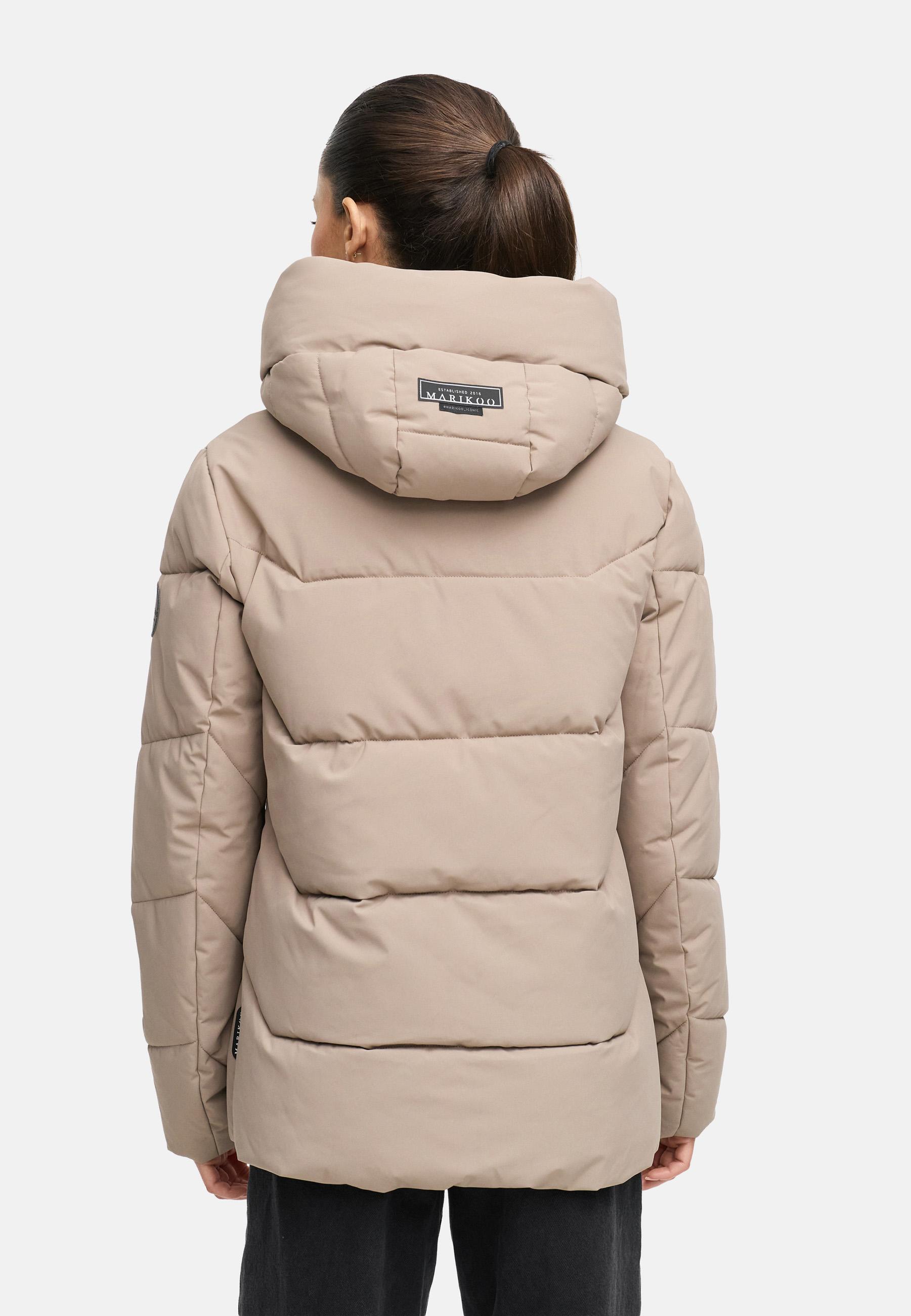 Winter Steppjacke mit Kapuze "Kuscheltatze XVI" Taupe Grey