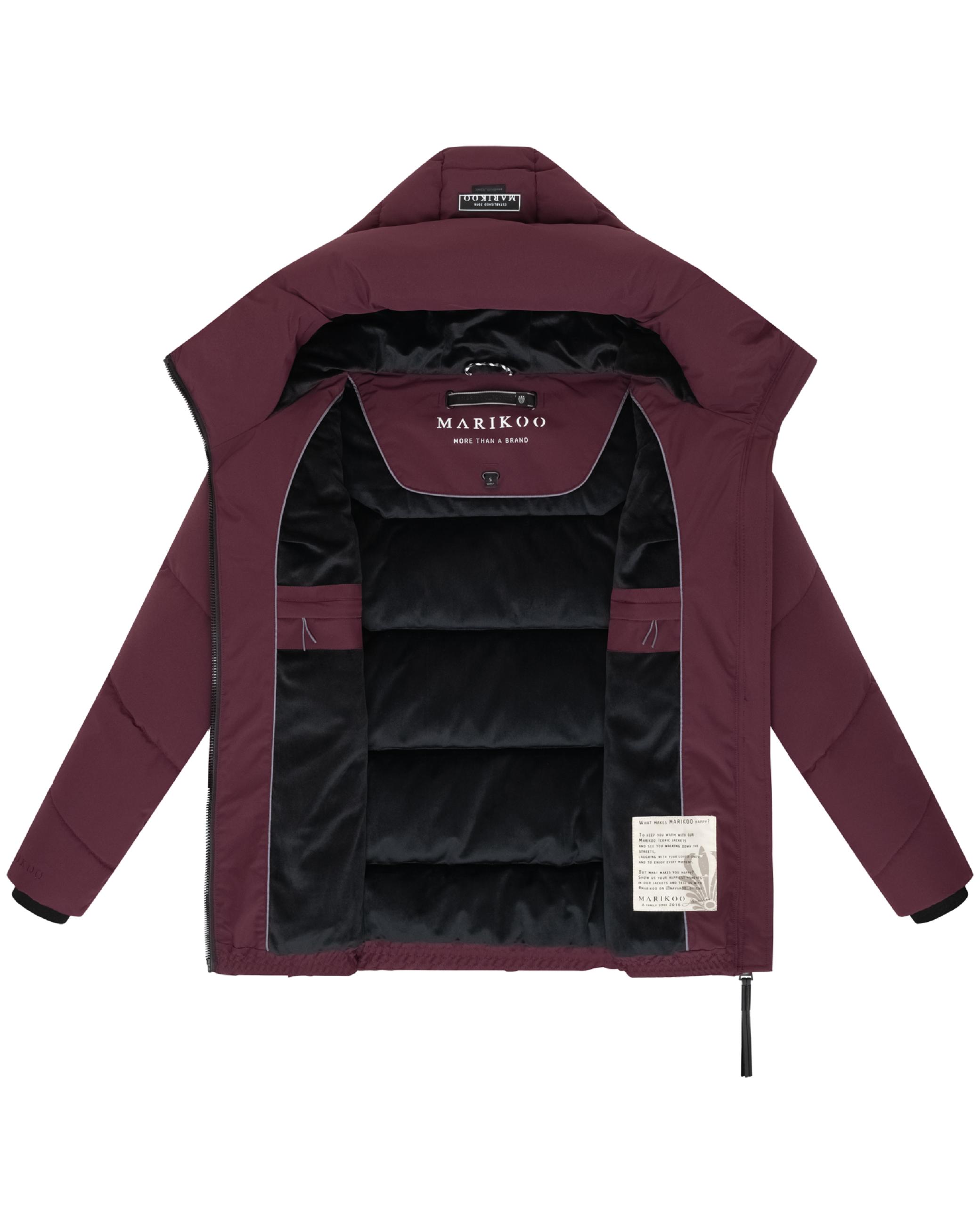 Winter Steppjacke mit Kapuze "Kuscheltatze XVI" Wine