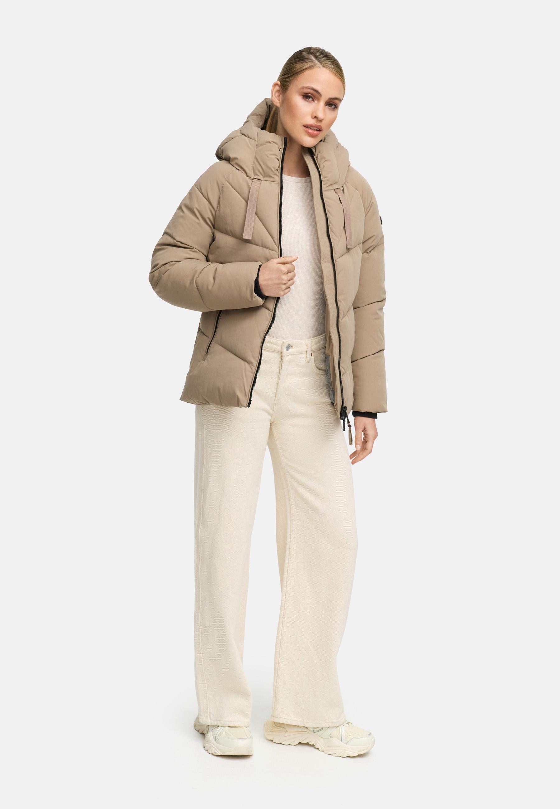 Steppjacke mit Kapuze "Kwamee 16" Taupe Grey