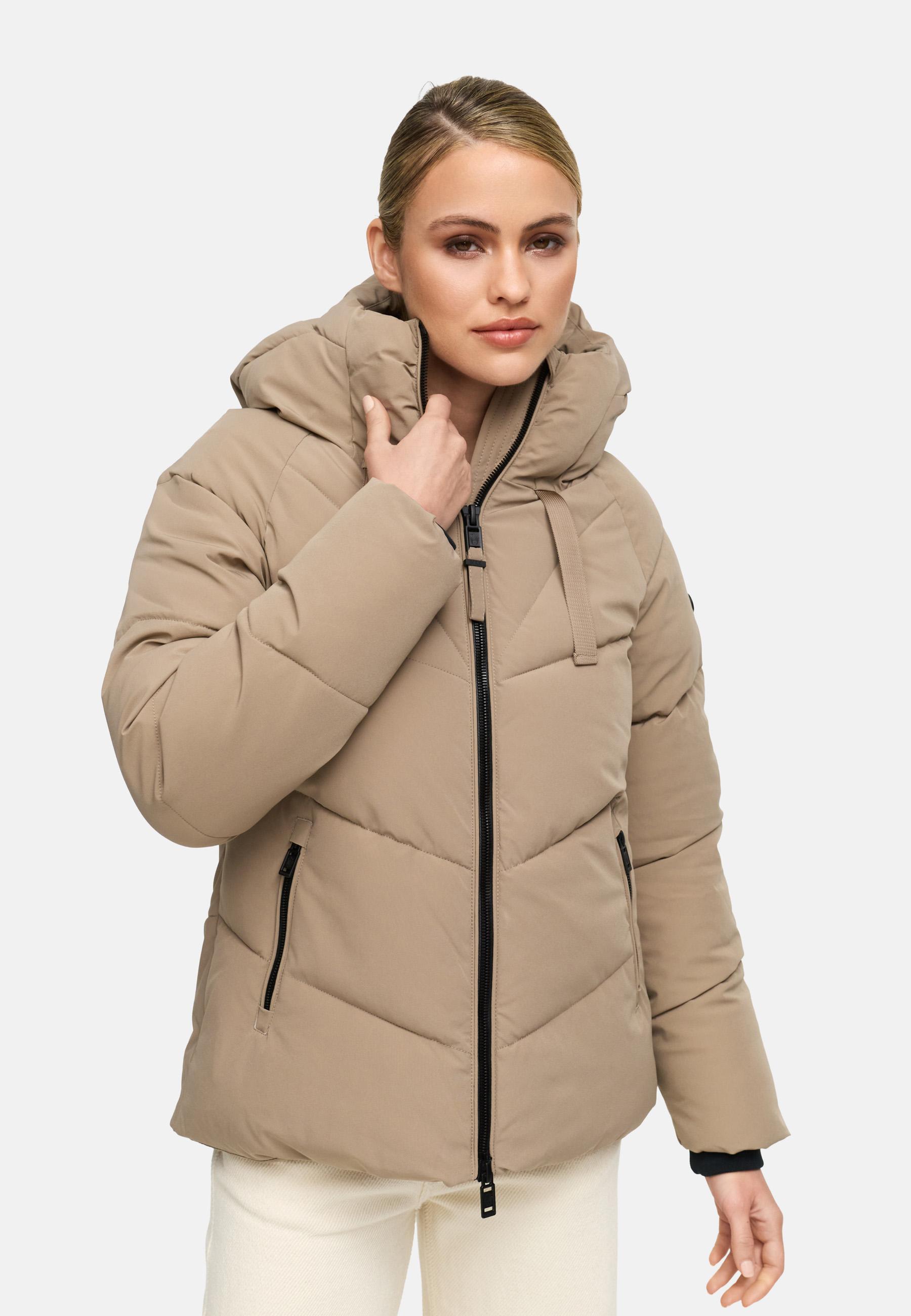 Steppjacke mit Kapuze "Kwamee 16" Taupe Grey