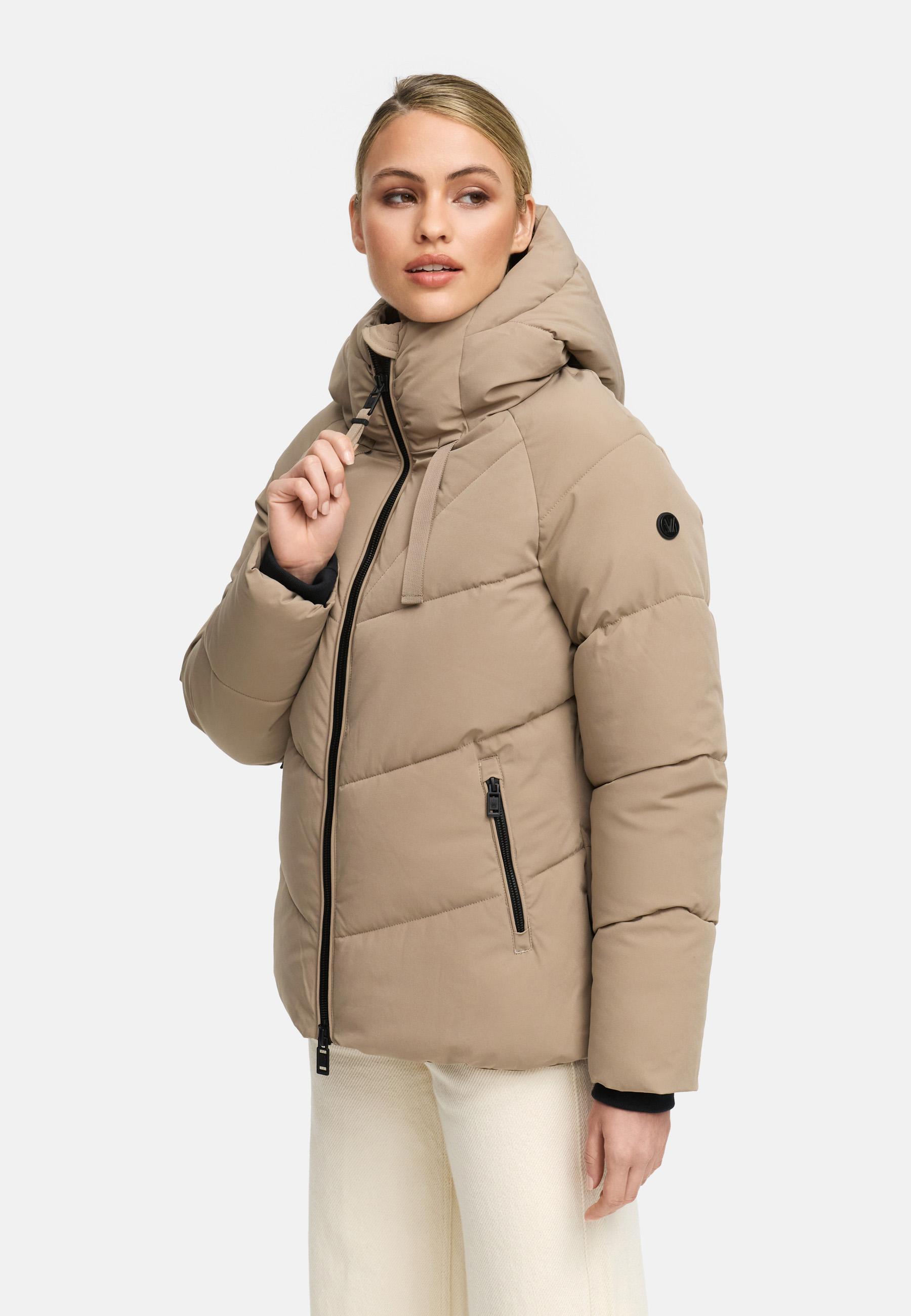 Steppjacke mit Kapuze "Kwamee 16" Taupe Grey