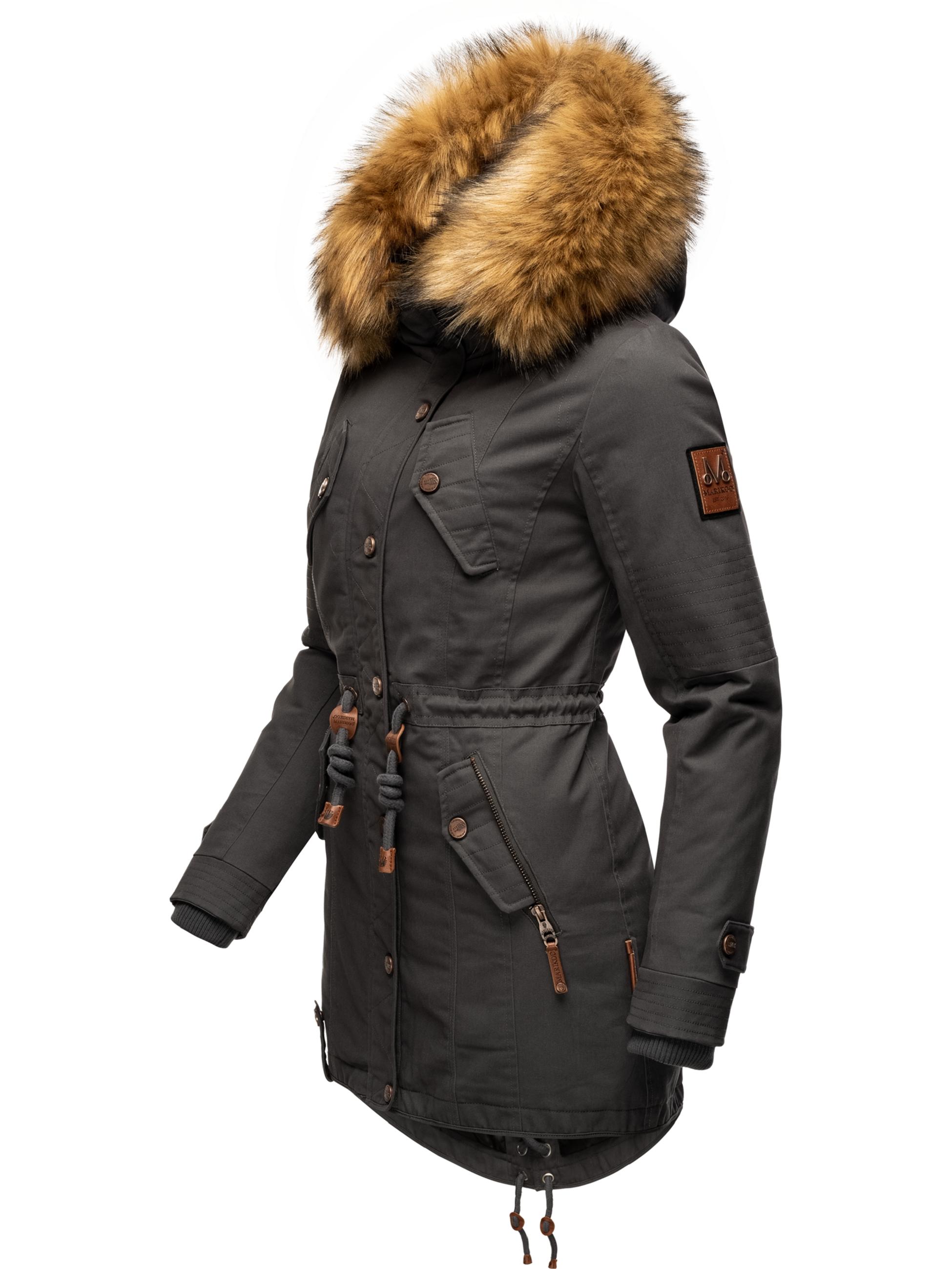 Winterparka mit abnehmbarem Kunstfell "La Viva Prc" Anthracite