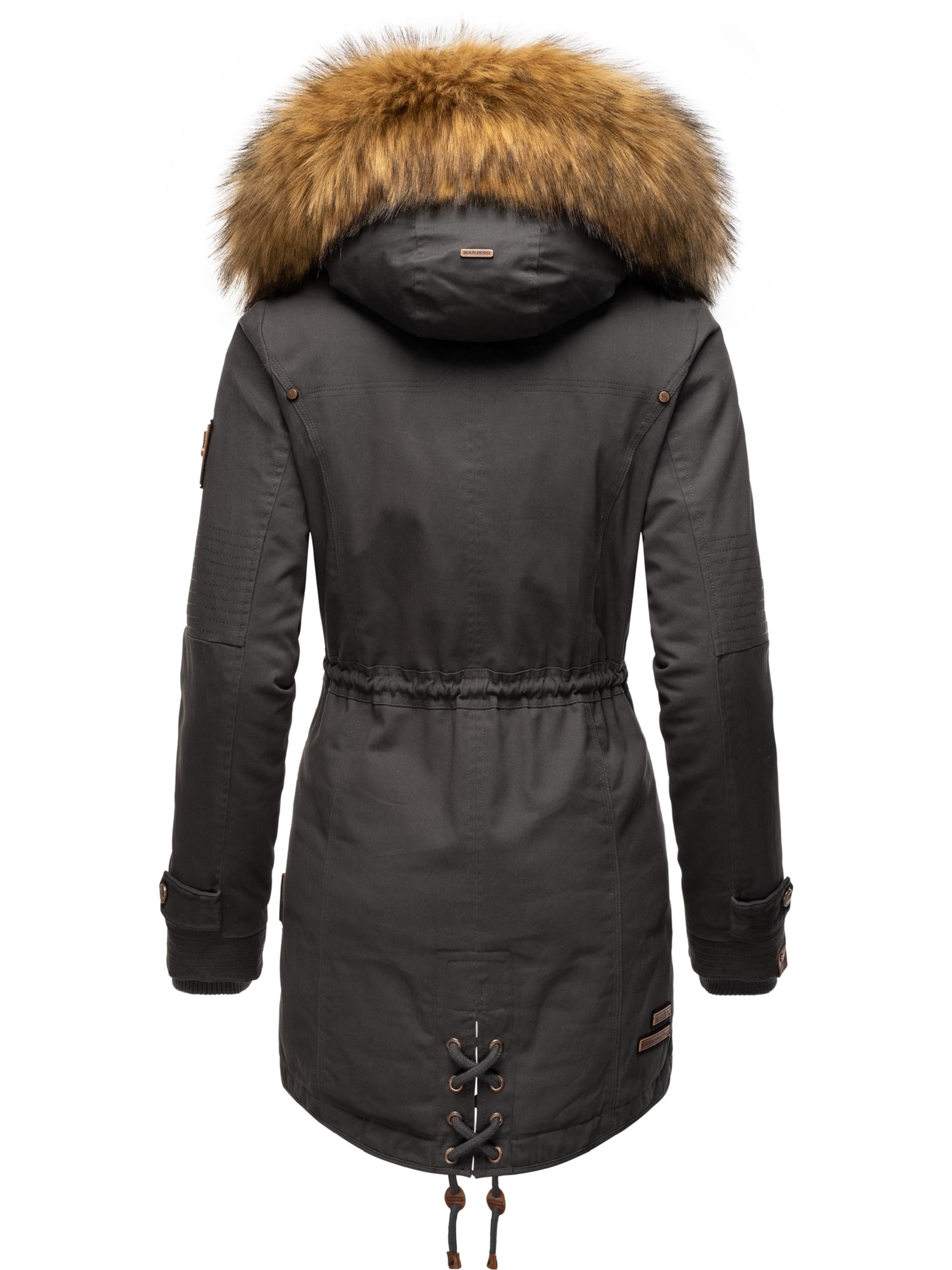 Winterparka mit abnehmbarem Kunstfell "La Viva Prc" Anthracite