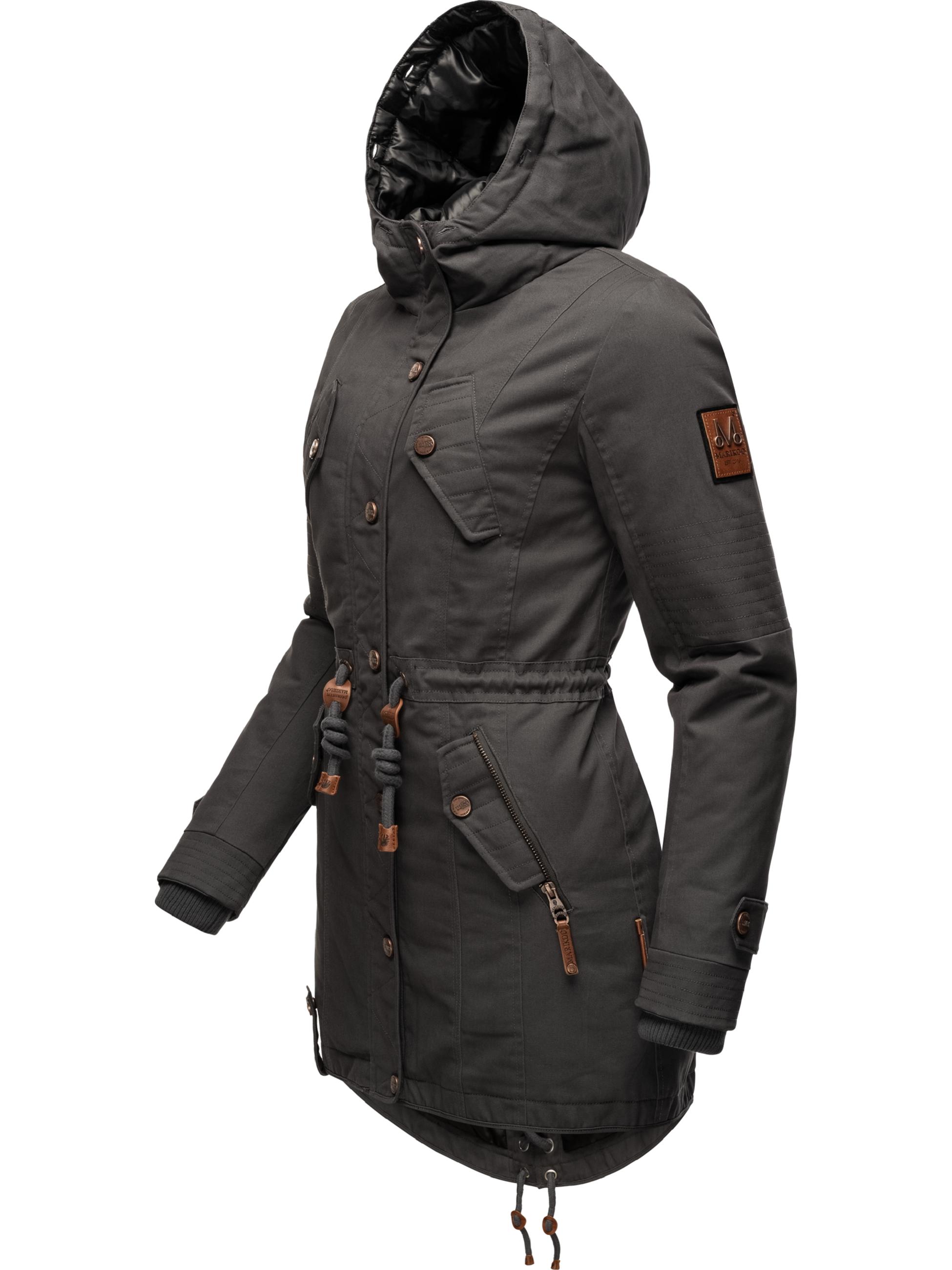 Winterparka mit abnehmbarem Kunstfell "La Viva Prc" Anthracite