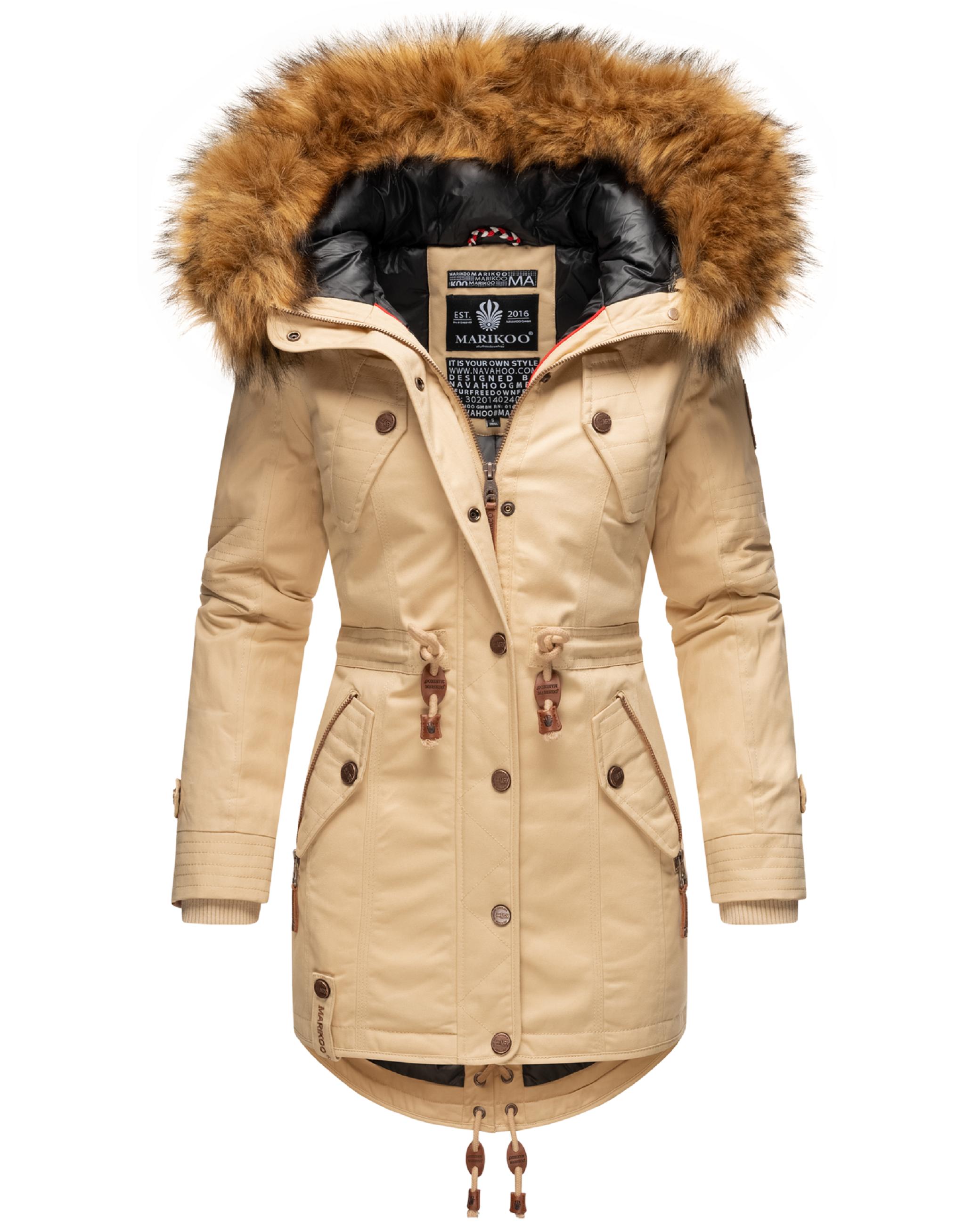 Winterparka mit abnehmbarem Kunstfell "La Viva Prc" Beige