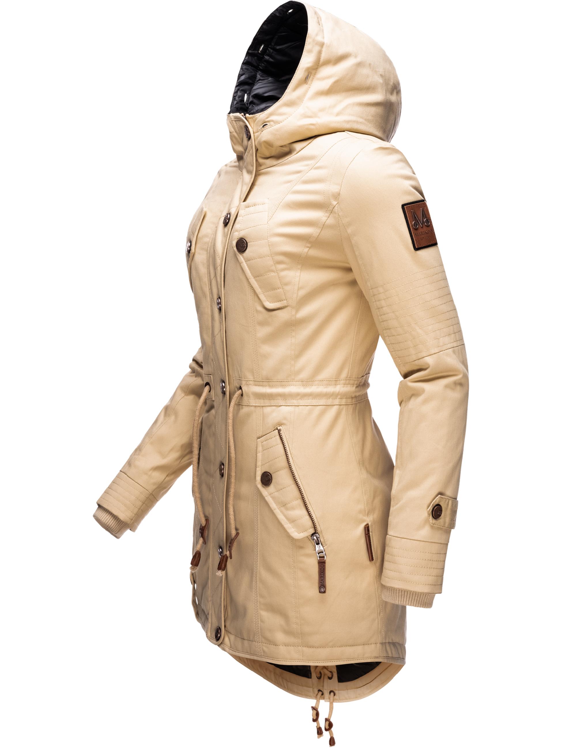 Winterparka mit abnehmbarem Kunstfell "La Viva Prc" Beige