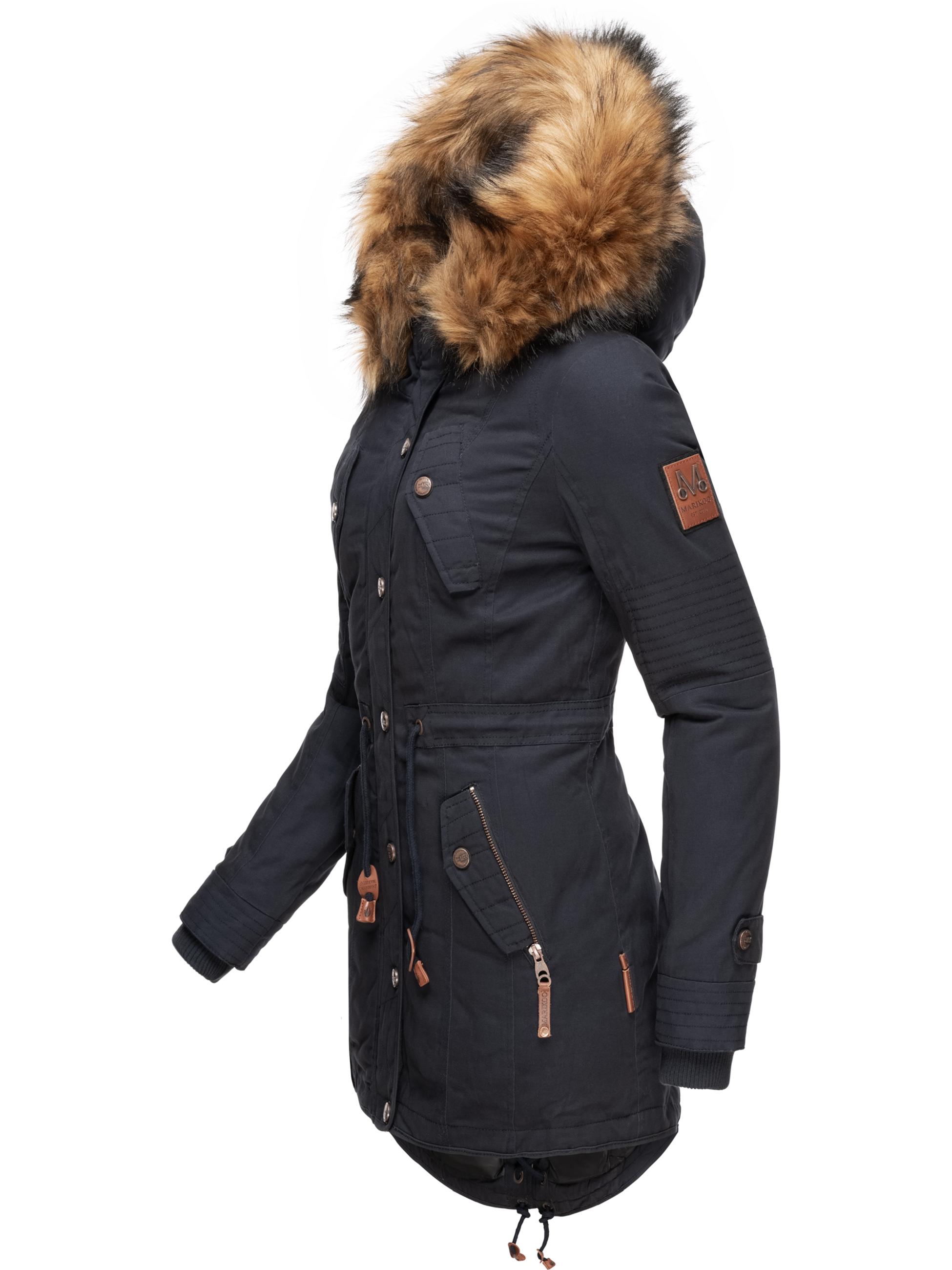 Winterparka mit abnehmbarem Kunstfell "La Viva Prc" Blau