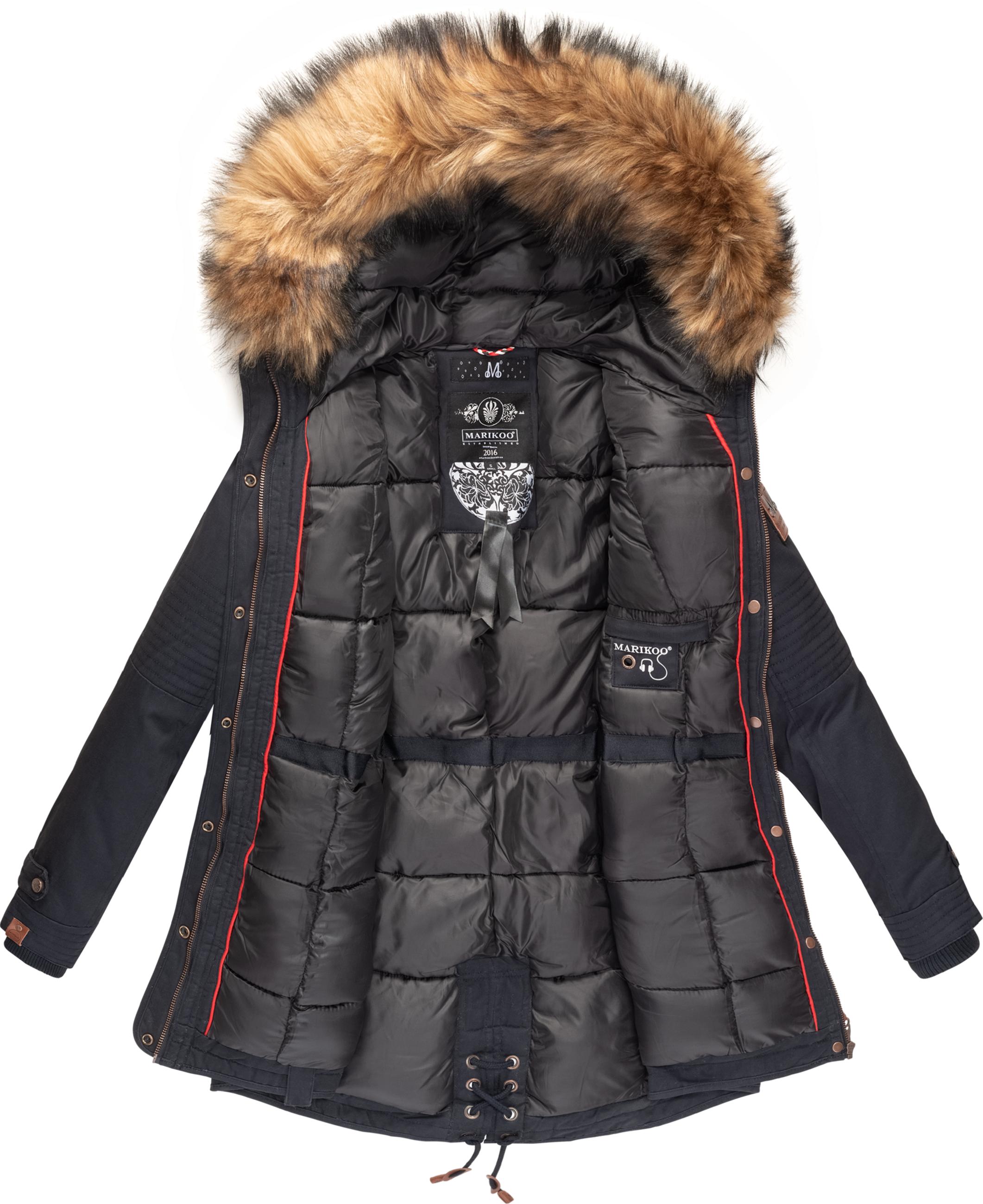 Winterparka mit abnehmbarem Kunstfell "La Viva Prc" Blau