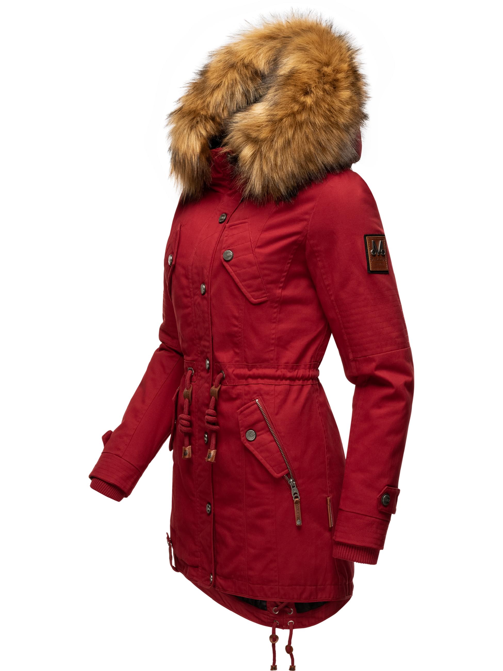 Winterparka mit abnehmbarem Kunstfell "La Viva Prc" Blood Red