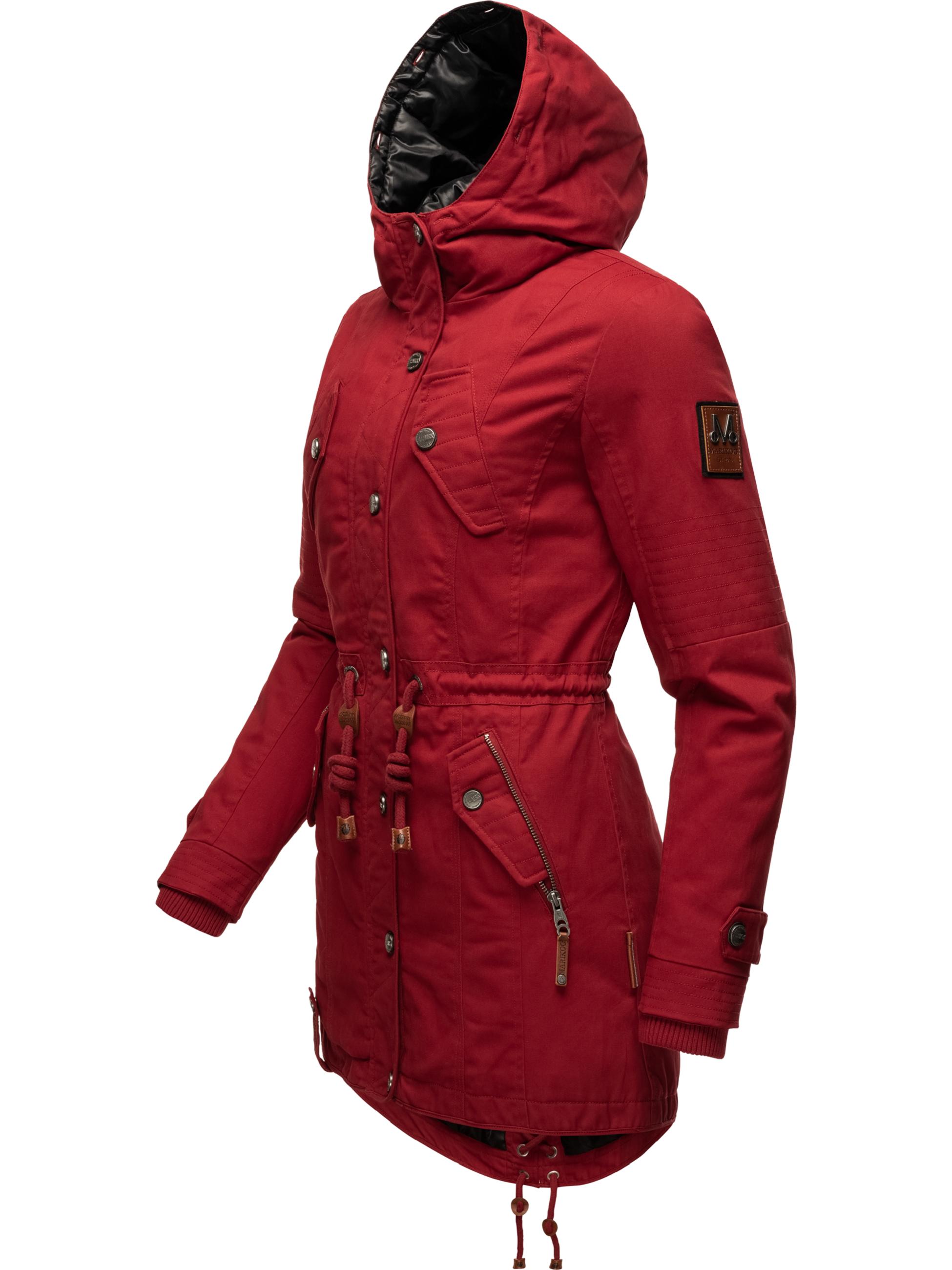 Winterparka mit abnehmbarem Kunstfell "La Viva Prc" Blood Red