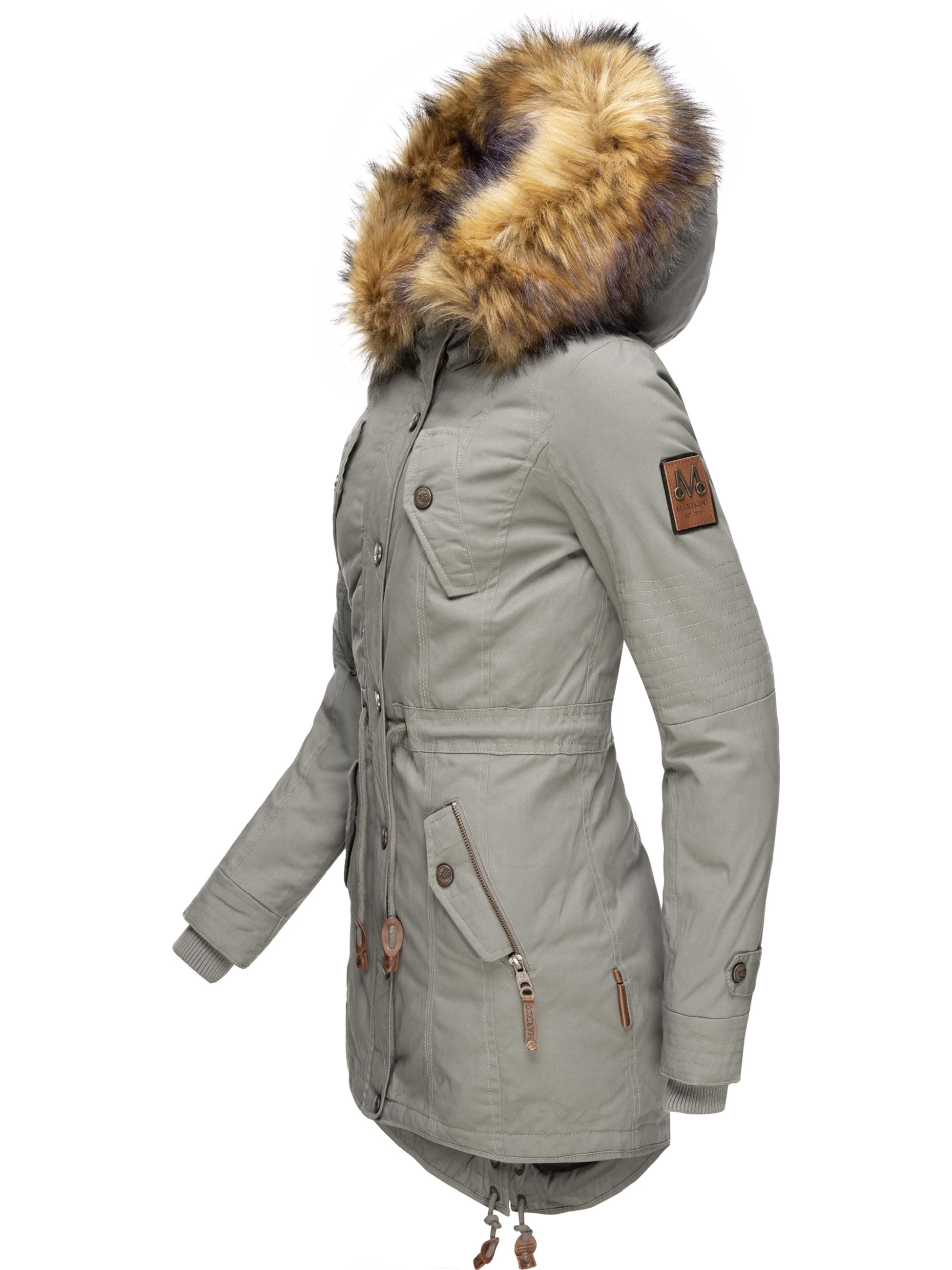 Winterparka mit abnehmbarem Kunstfell "La Viva Prc" Grau