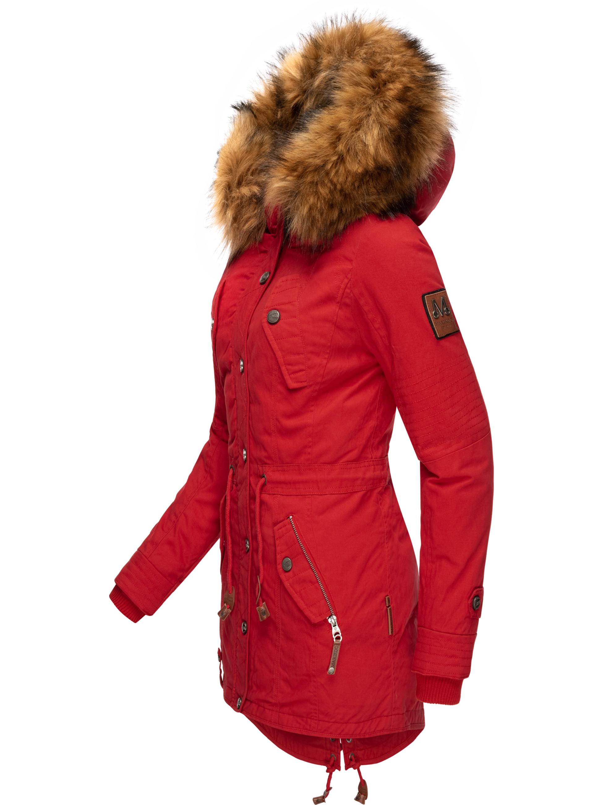 Winterparka mit abnehmbarem Kunstfell "La Viva Prc" Rot