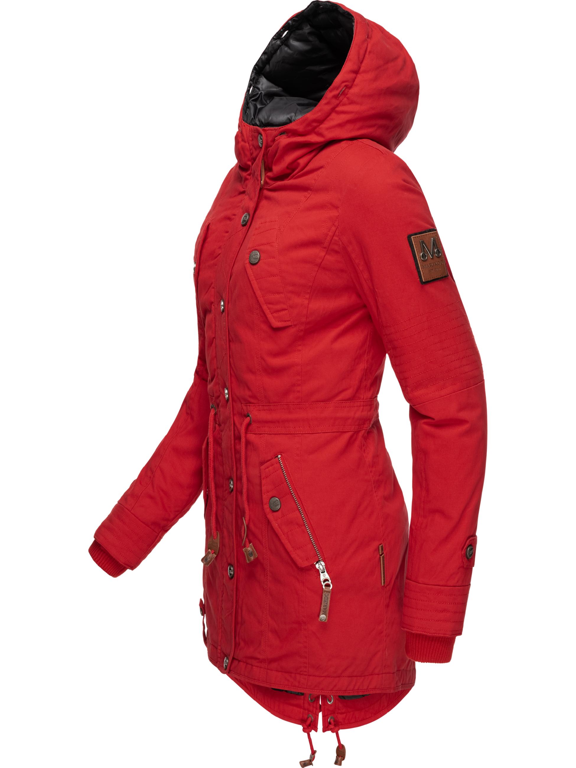 Winterparka mit abnehmbarem Kunstfell "La Viva Prc" Rot