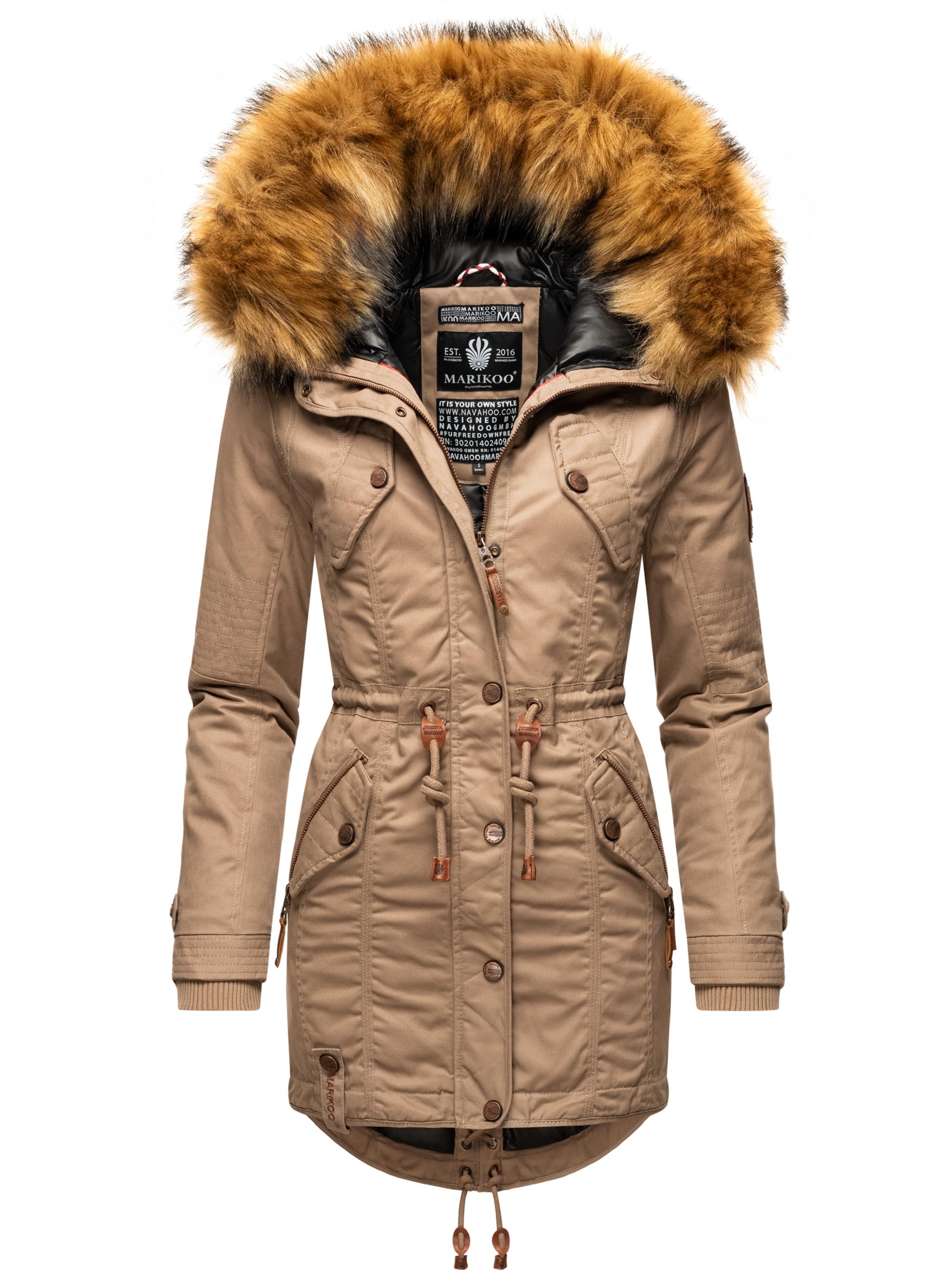 Winterparka mit abnehmbarem Kunstfell "La Viva Prc" Taupe Grey