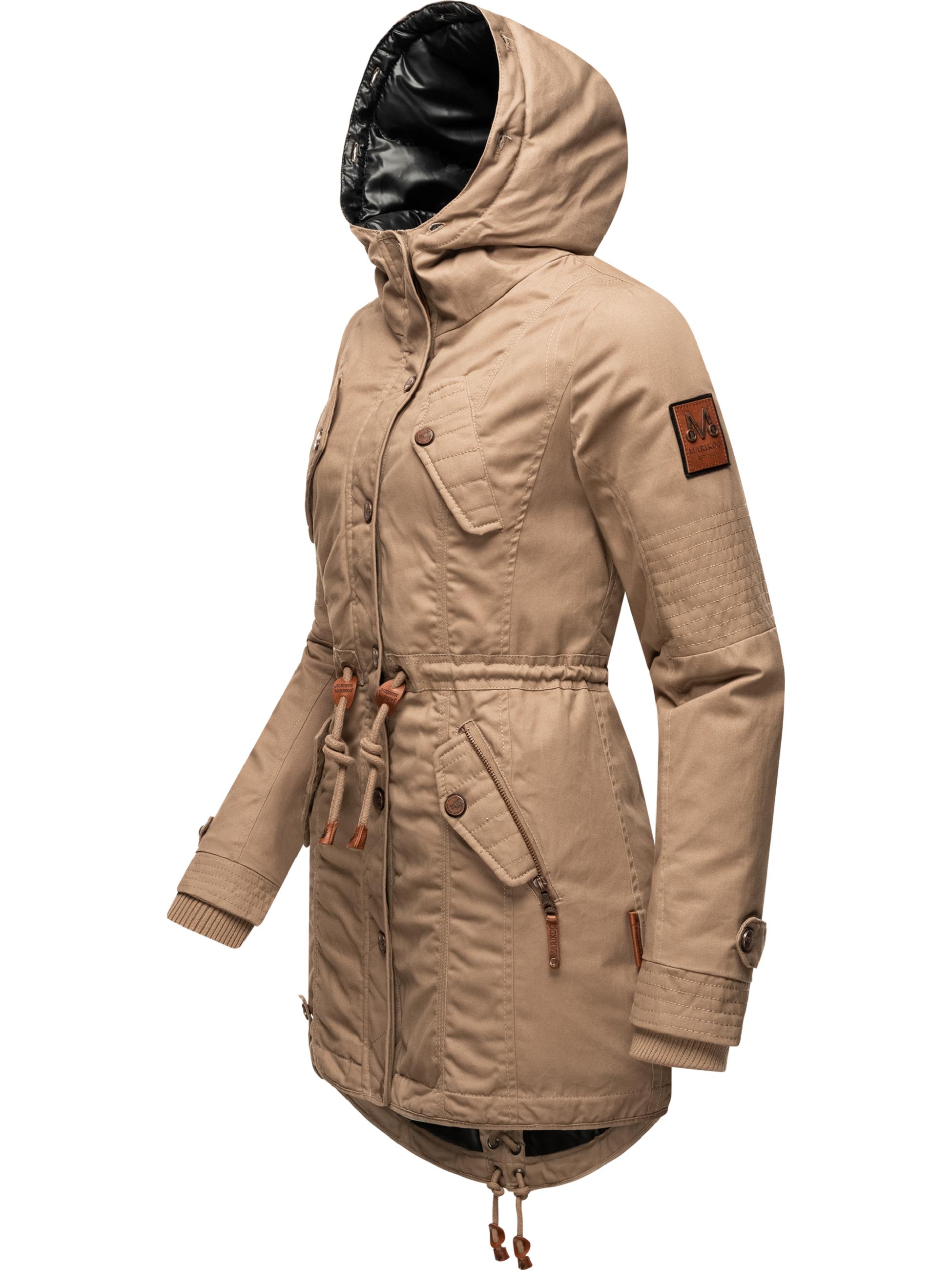 Winterparka mit abnehmbarem Kunstfell "La Viva Prc" Taupe Grey