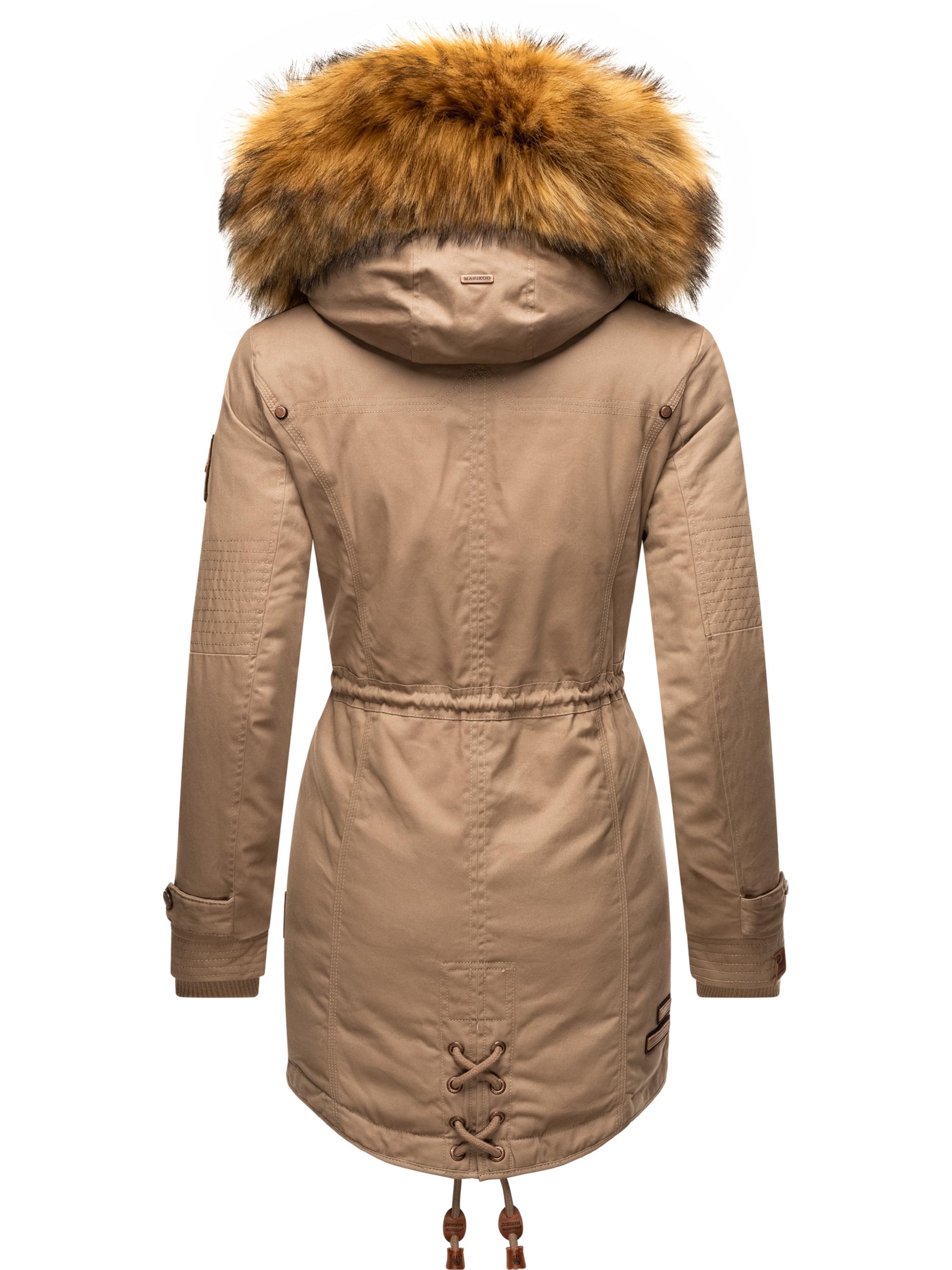 Winterparka mit abnehmbarem Kunstfell "La Viva Prc" Taupe Grey