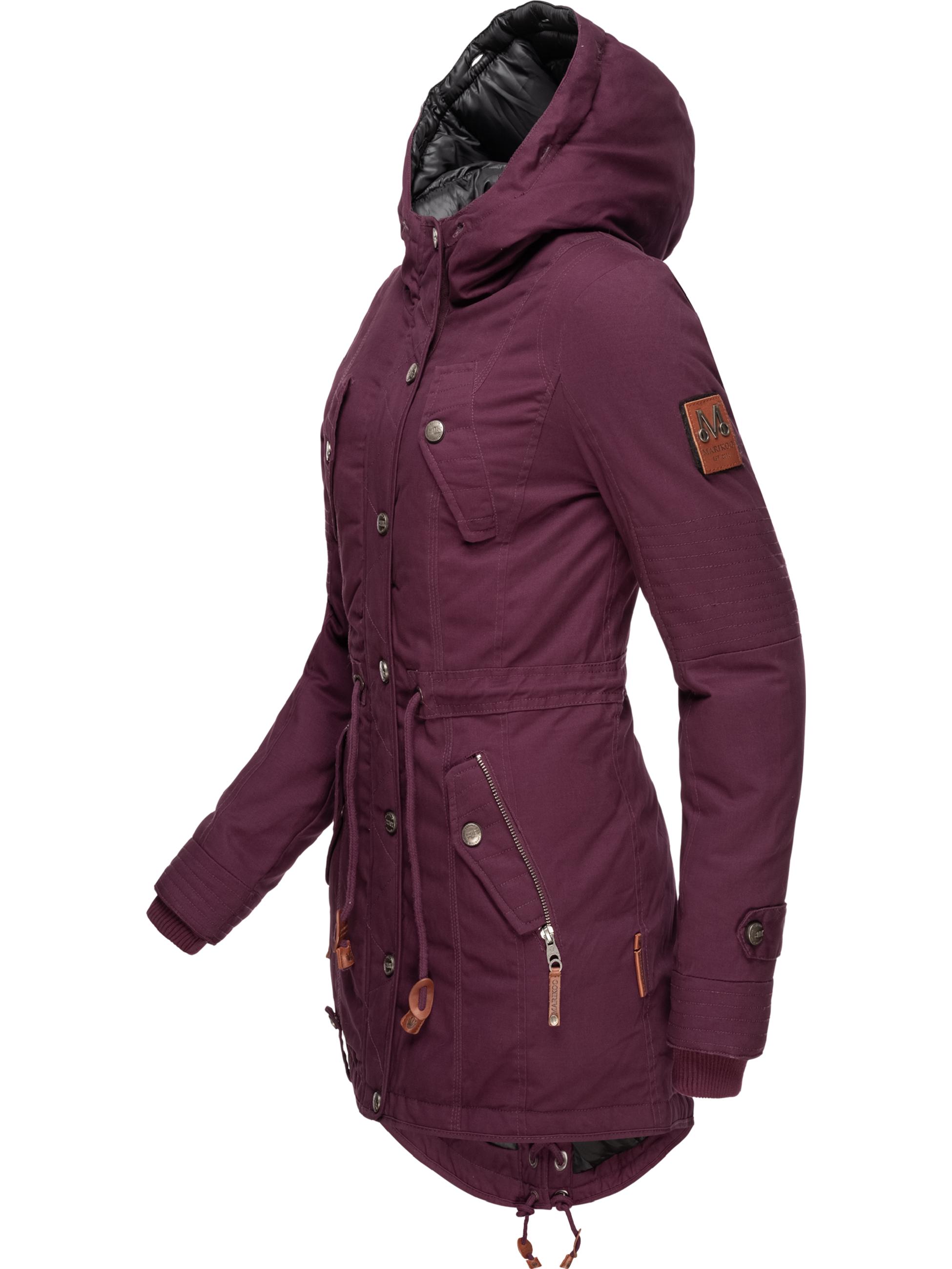 Winterparka mit abnehmbarem Kunstfell "La Viva Prc" Weinrot