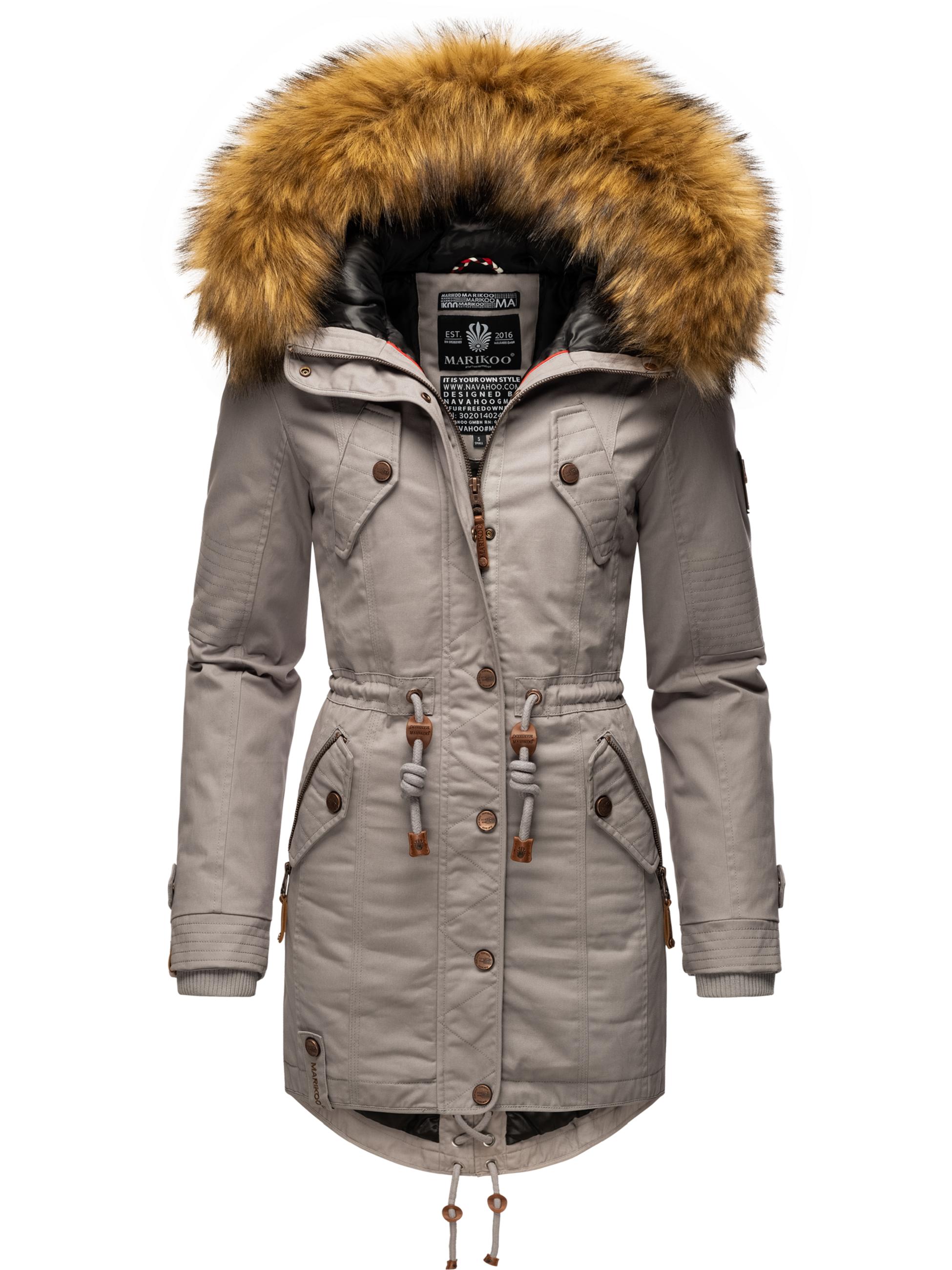 Winterparka mit abnehmbarem Kunstfell "La Viva Prc" Zinc Grey