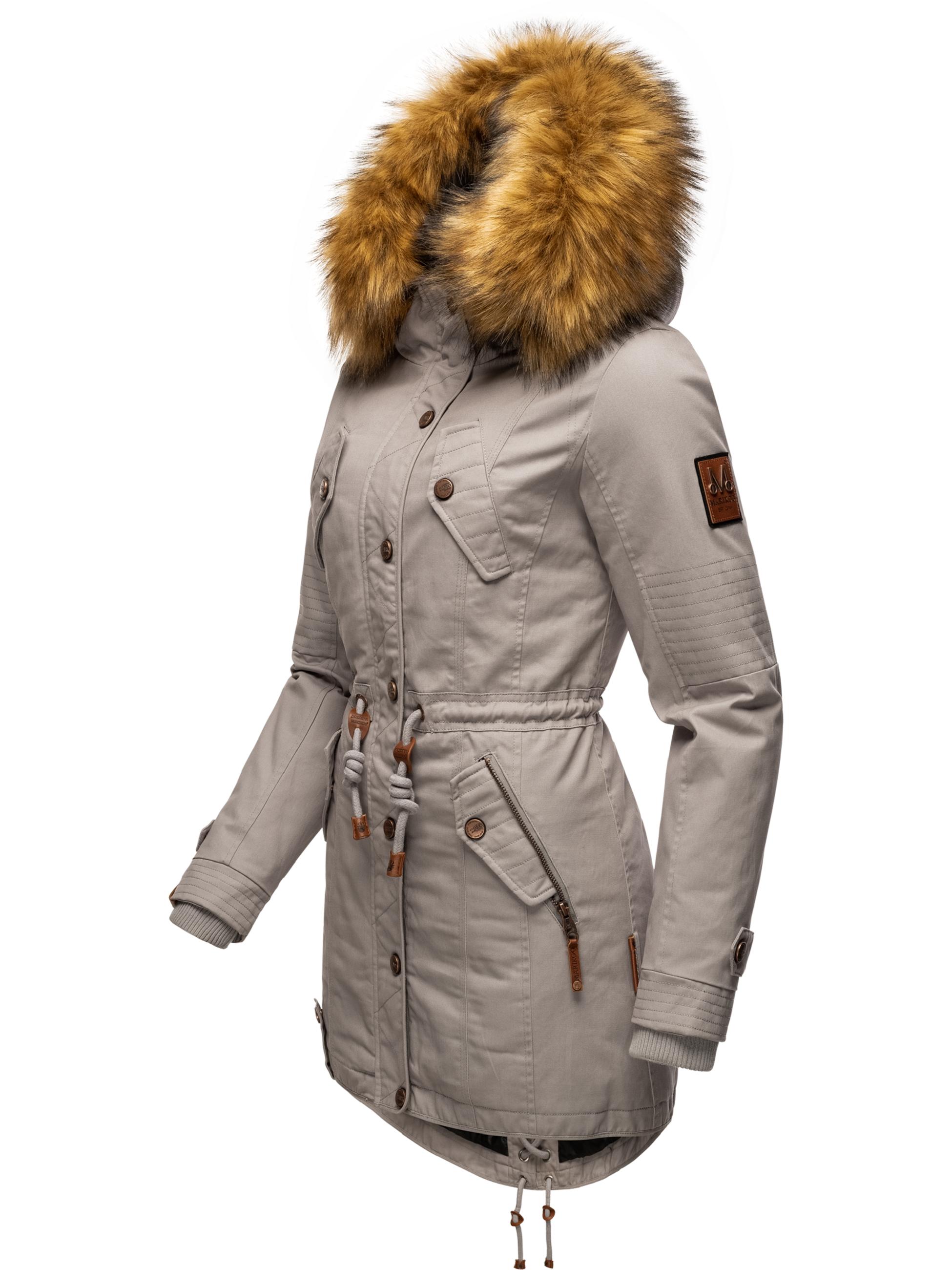 Winterparka mit abnehmbarem Kunstfell "La Viva Prc" Zinc Grey