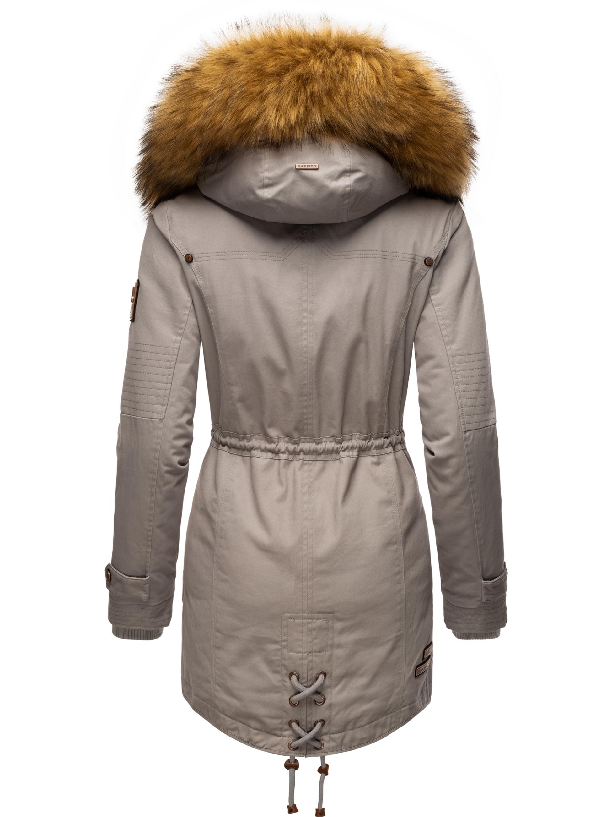 Winterparka mit abnehmbarem Kunstfell "La Viva Prc" Zinc Grey