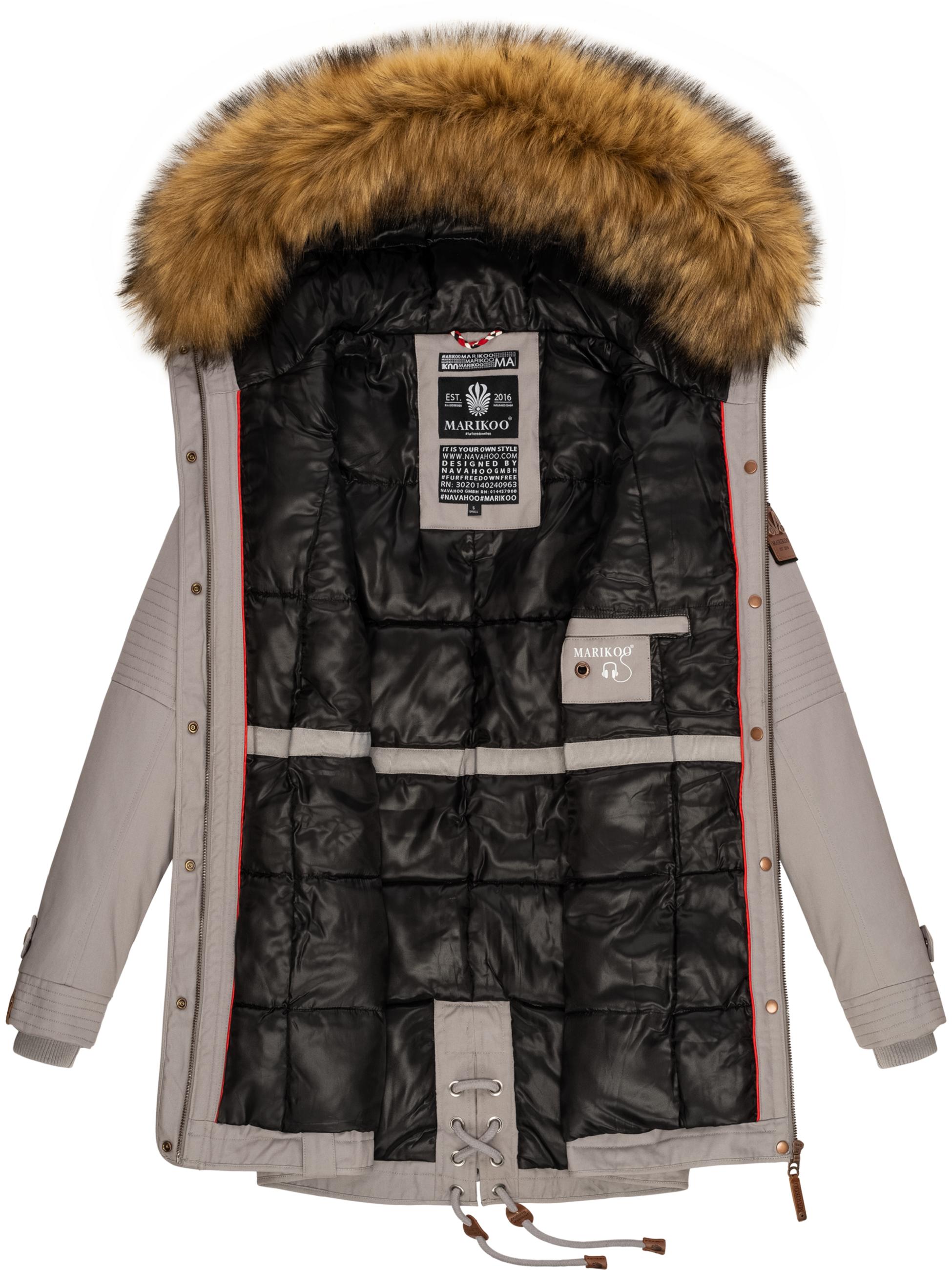 Winterparka mit abnehmbarem Kunstfell "La Viva Prc" Zinc Grey