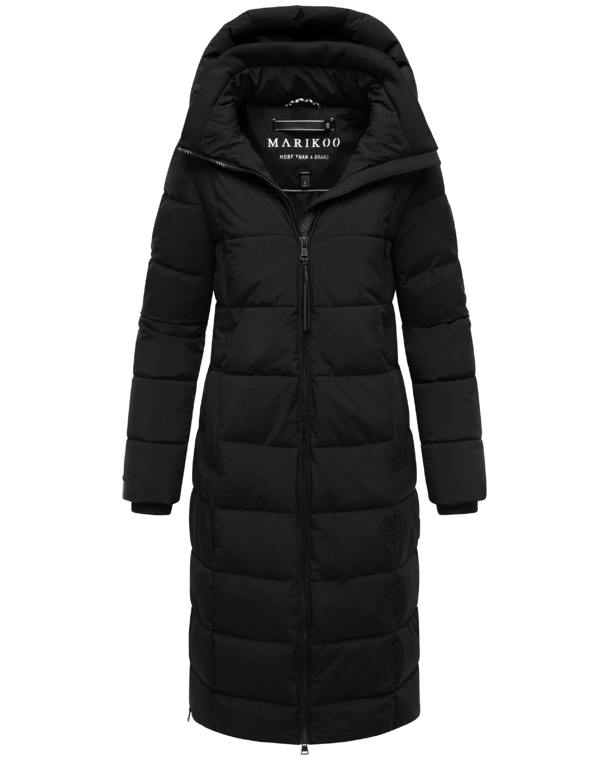 Winter Steppmantel mit Kapuze "Lanitaa XVI" Black