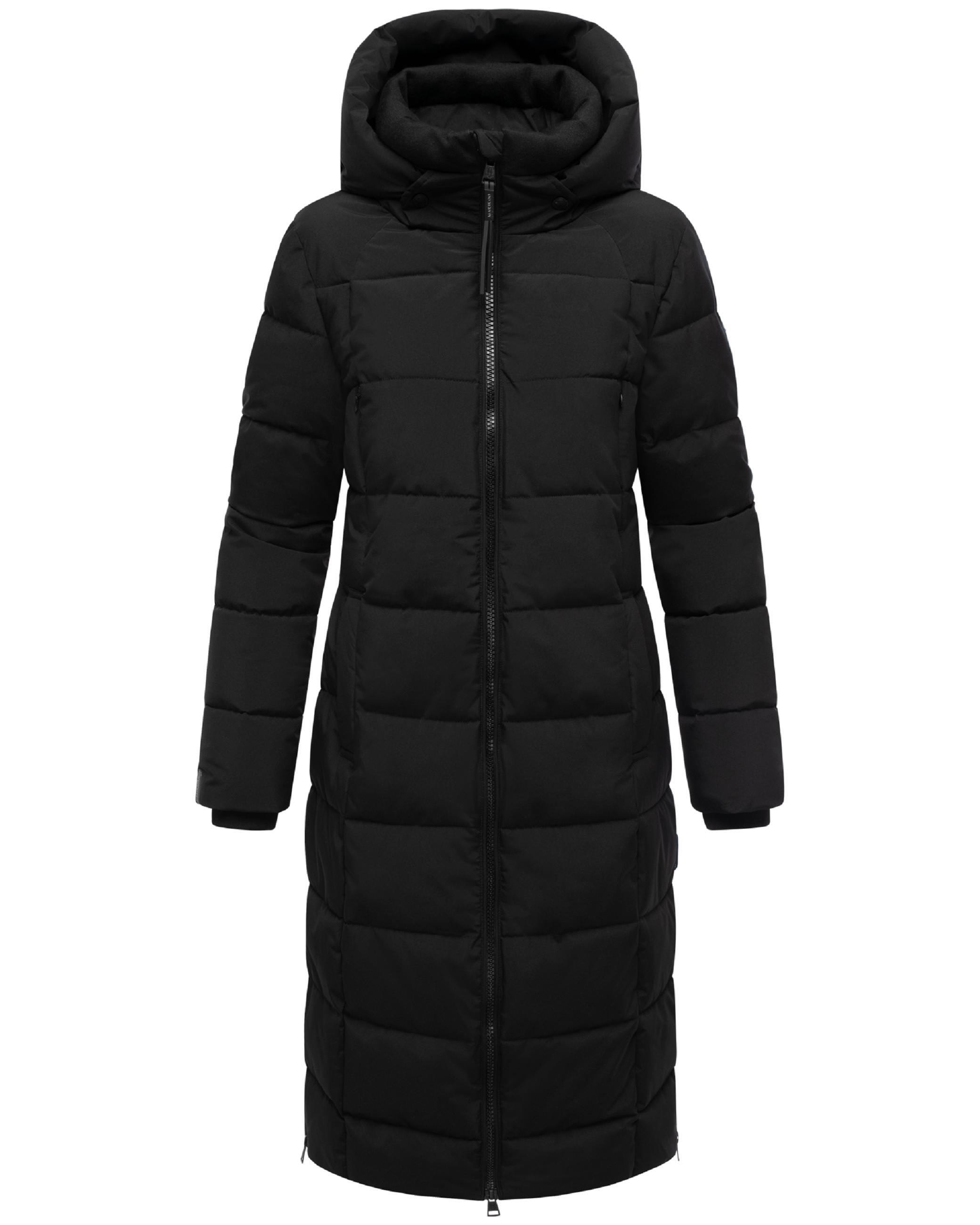 Winter Steppmantel mit Kapuze "Lanitaa XVI" Black
