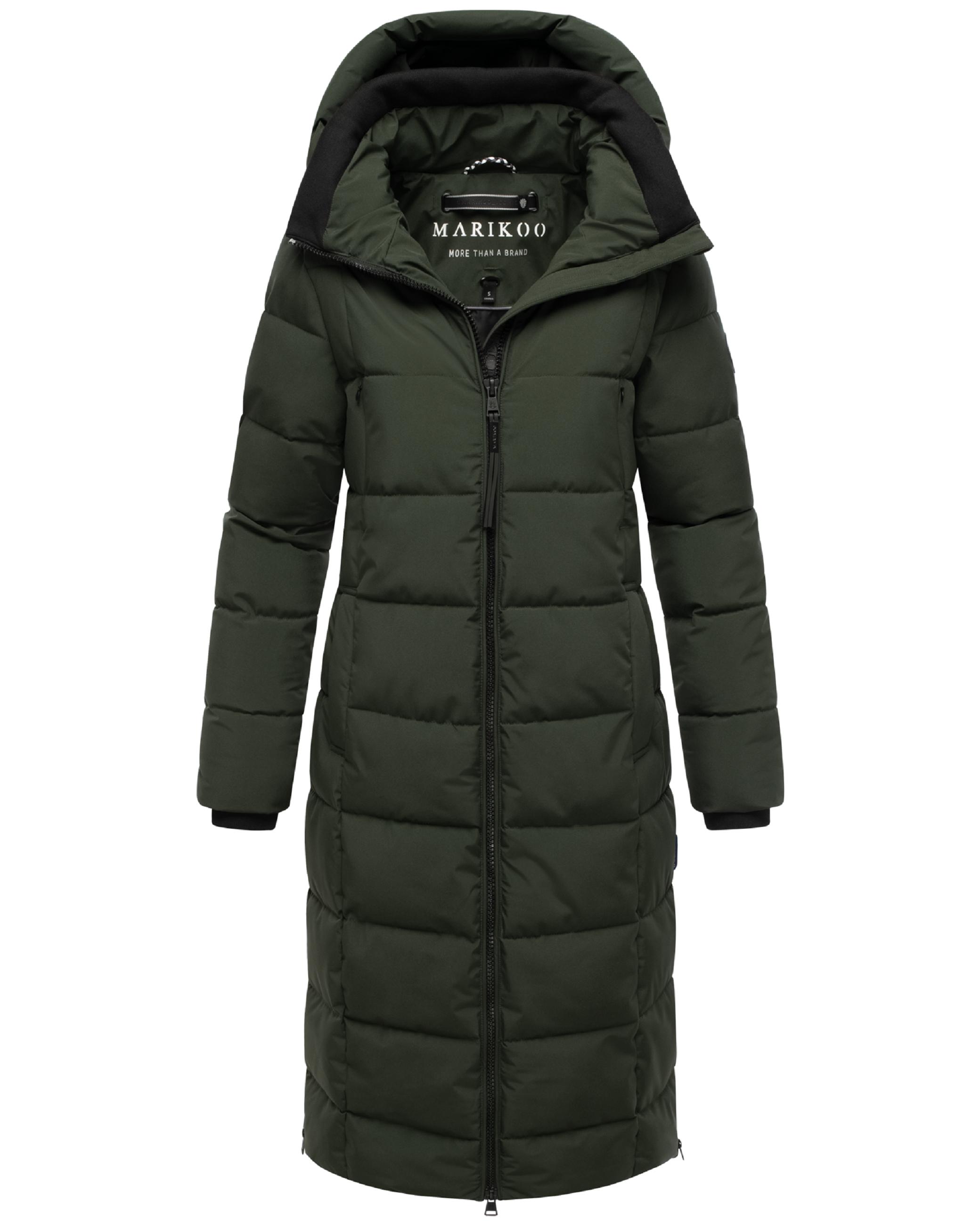 Winter Steppmantel mit Kapuze "Lanitaa XVI" Dark Olive