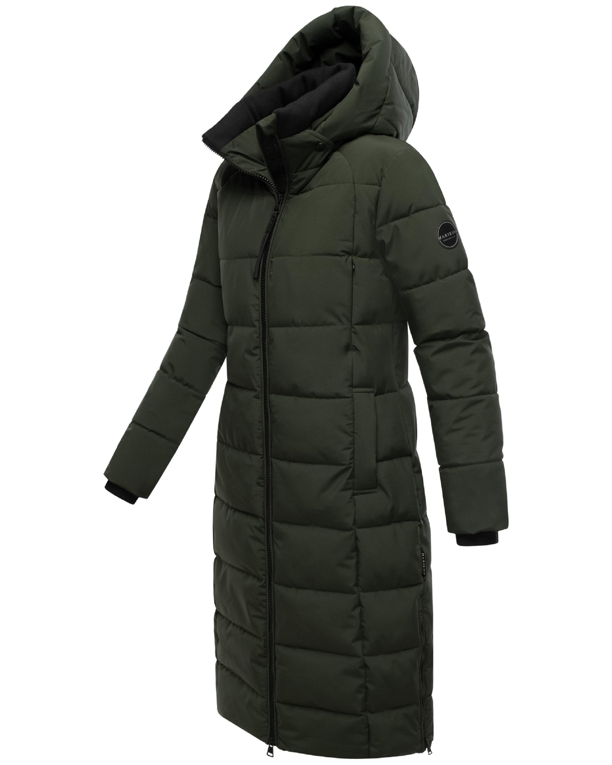 Winter Steppmantel mit Kapuze "Lanitaa XVI" Dark Olive