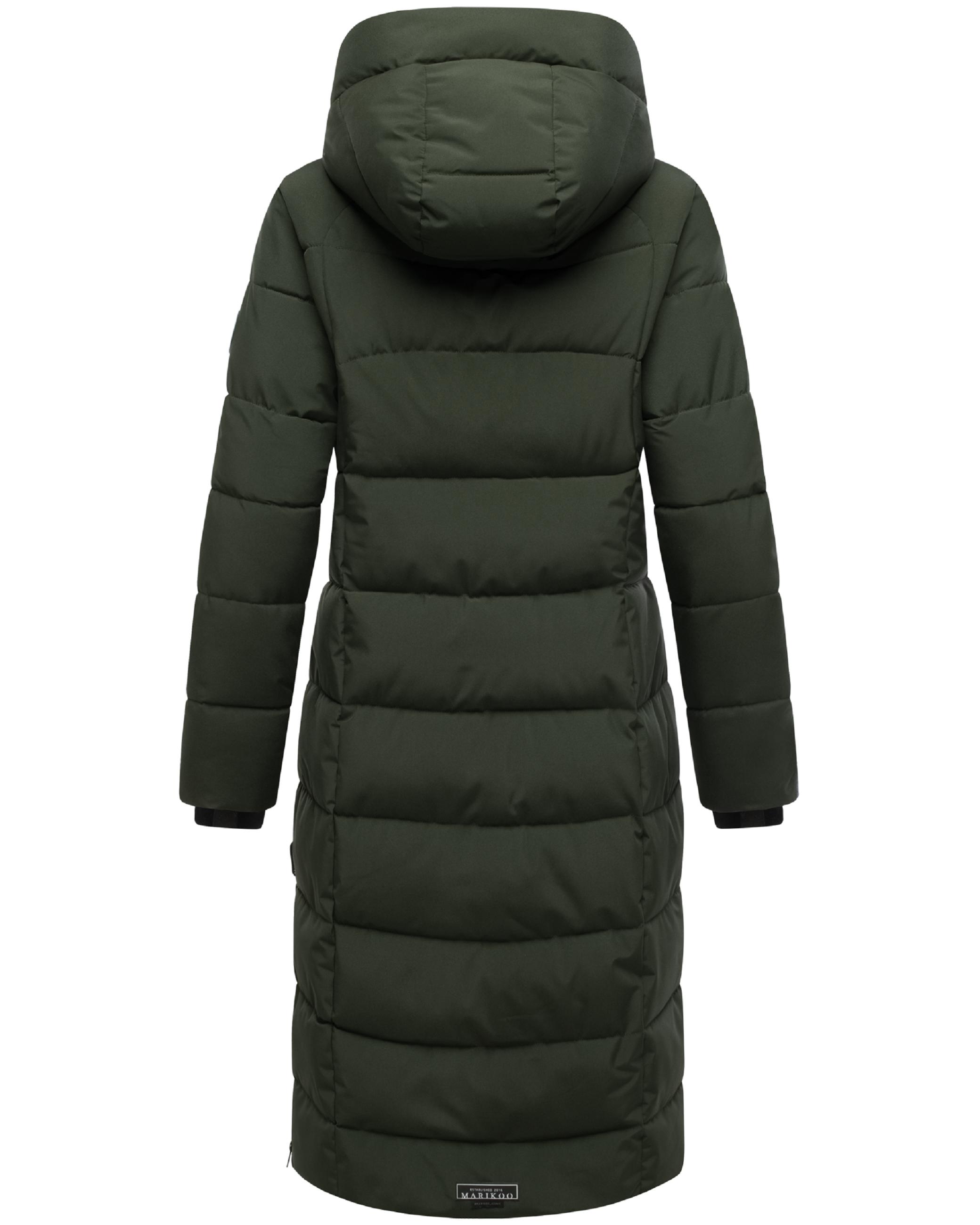 Winter Steppmantel mit Kapuze "Lanitaa XVI" Dark Olive