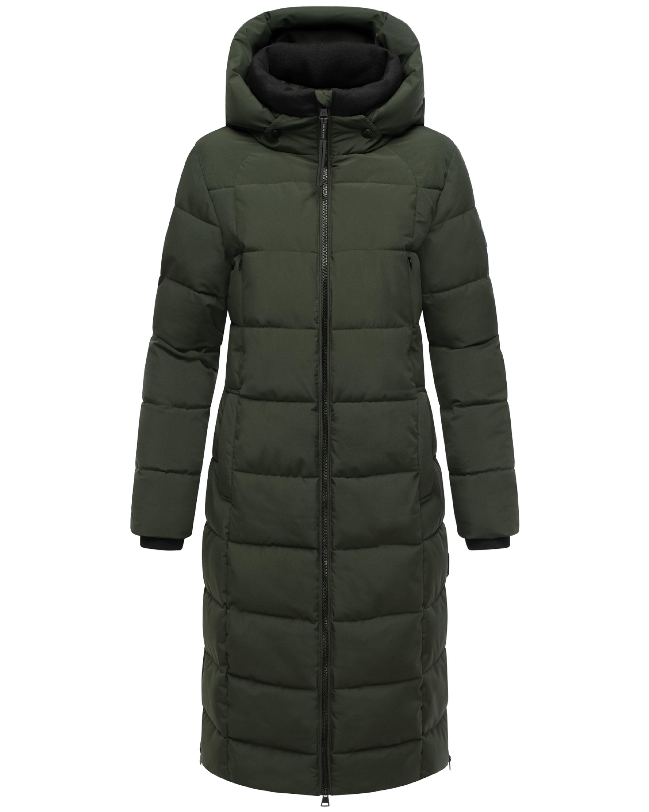Winter Steppmantel mit Kapuze "Lanitaa XVI" Dark Olive