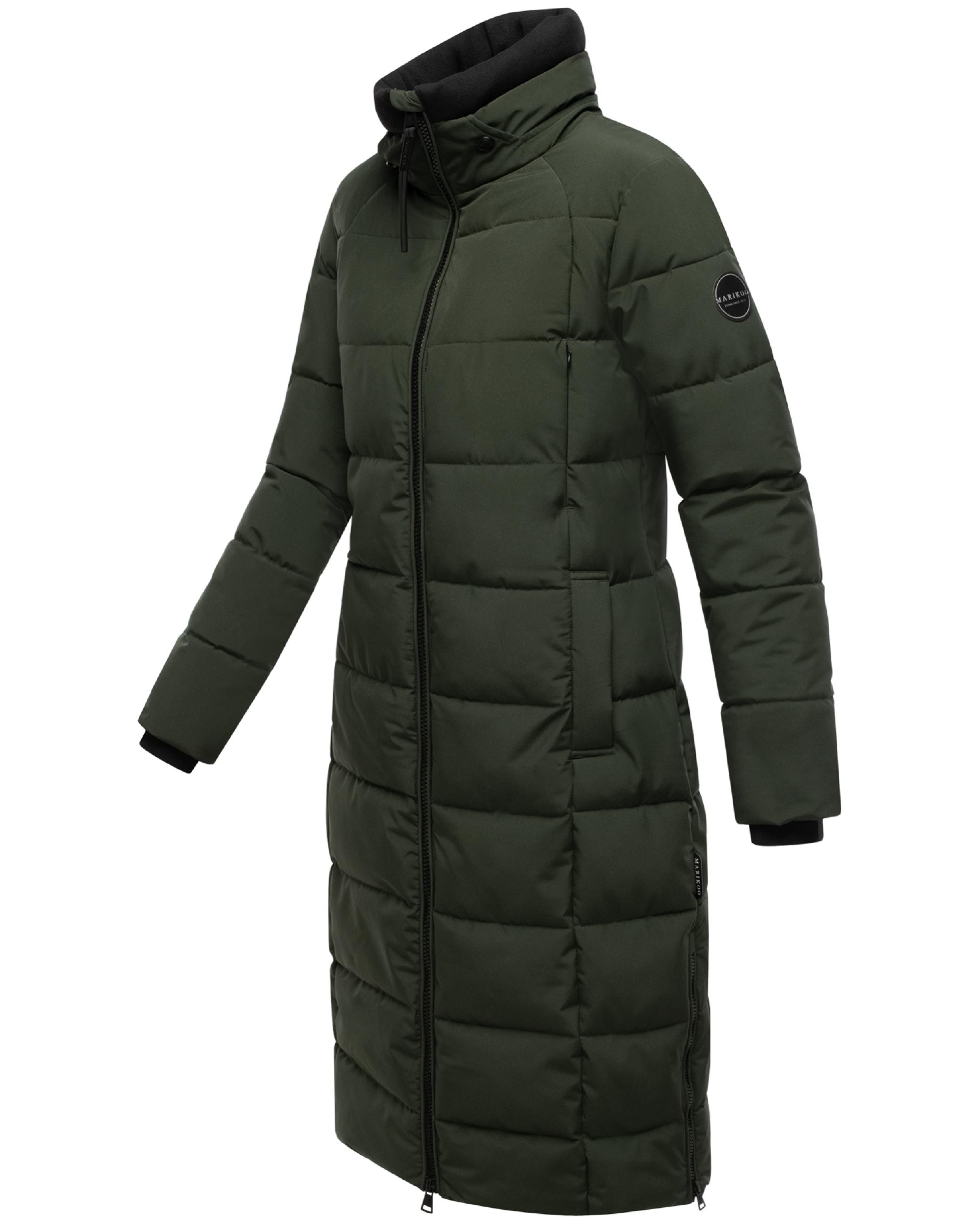 Winter Steppmantel mit Kapuze "Lanitaa XVI" Dark Olive