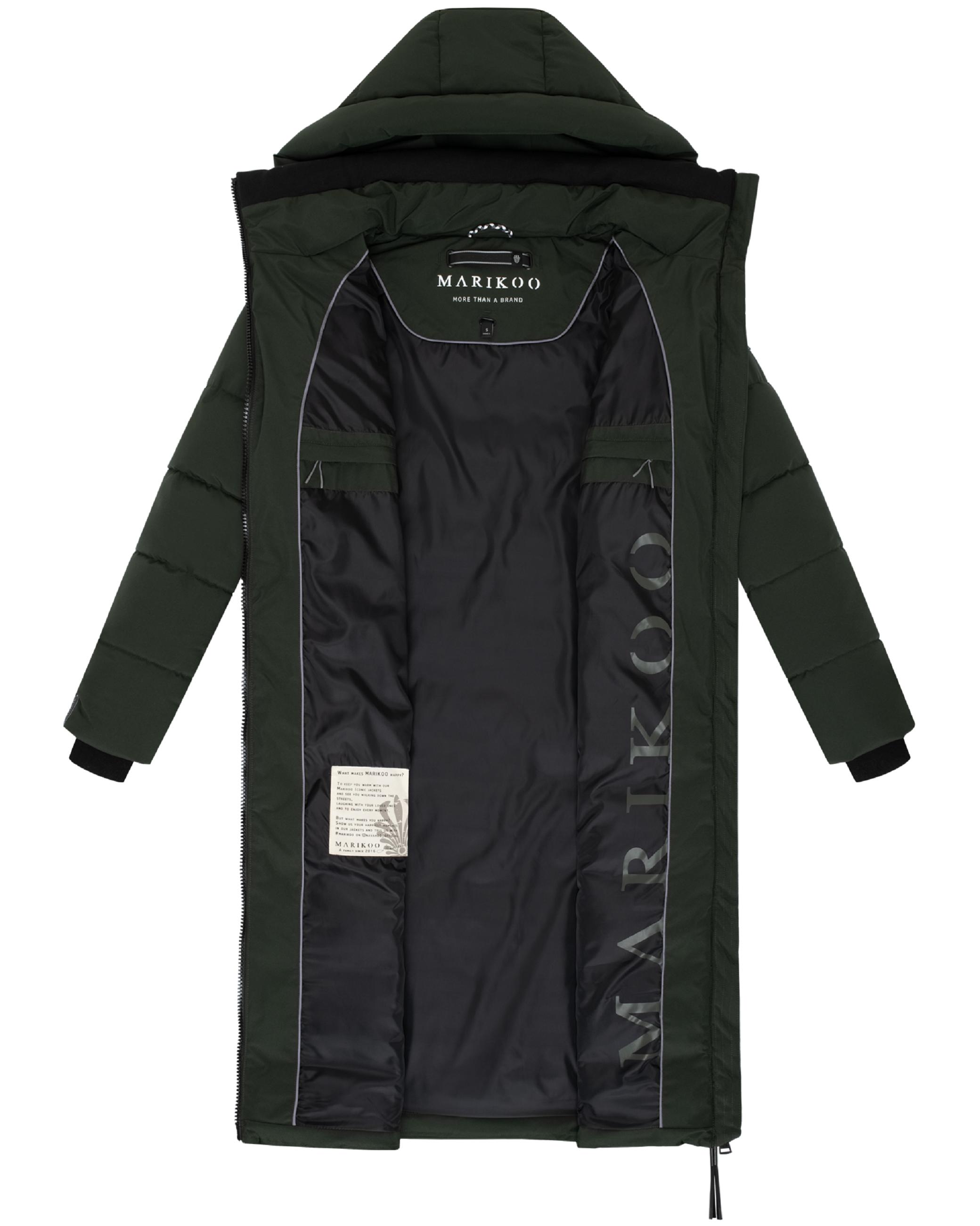 Winter Steppmantel mit Kapuze "Lanitaa XVI" Dark Olive