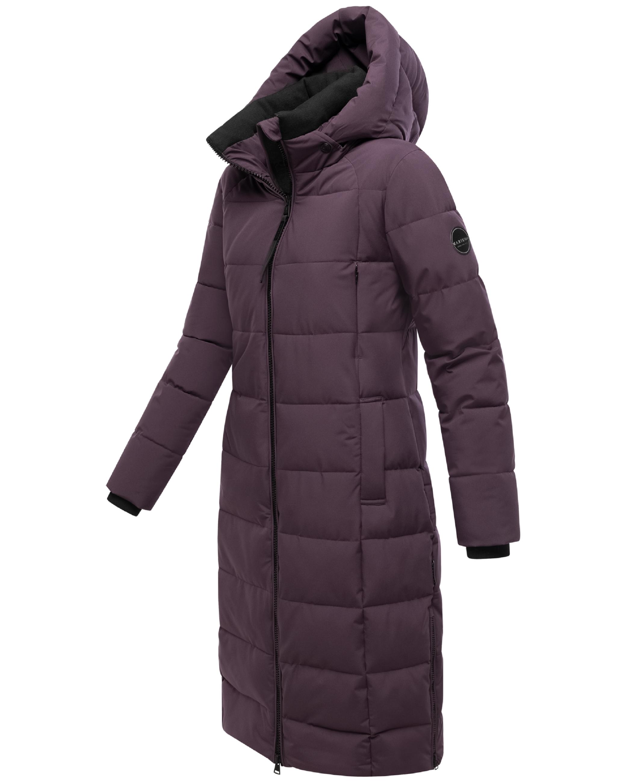 Winter Steppmantel mit Kapuze "Lanitaa XVI" Dusty Plum