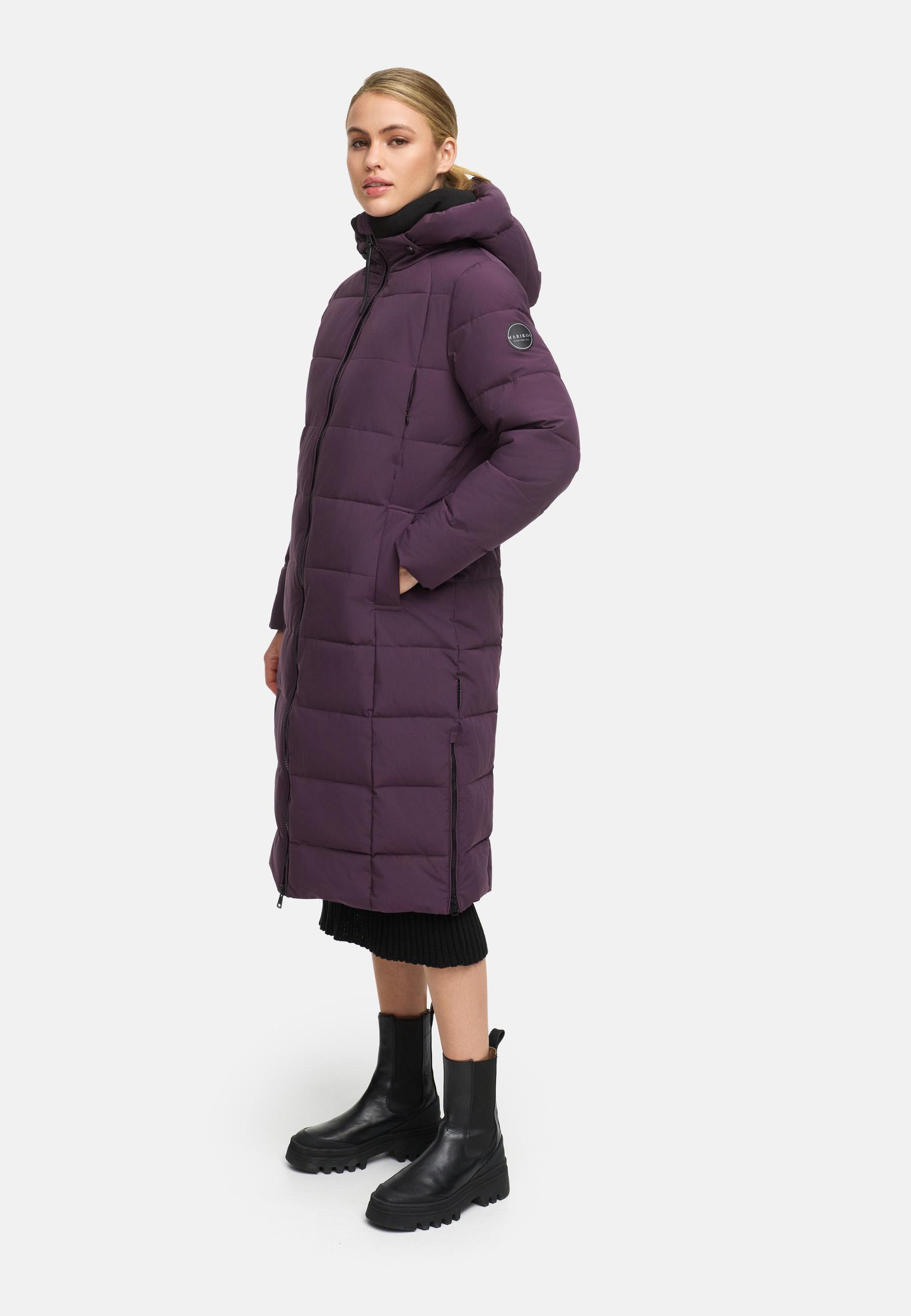 Winter Steppmantel mit Kapuze "Lanitaa XVI" Dusty Plum