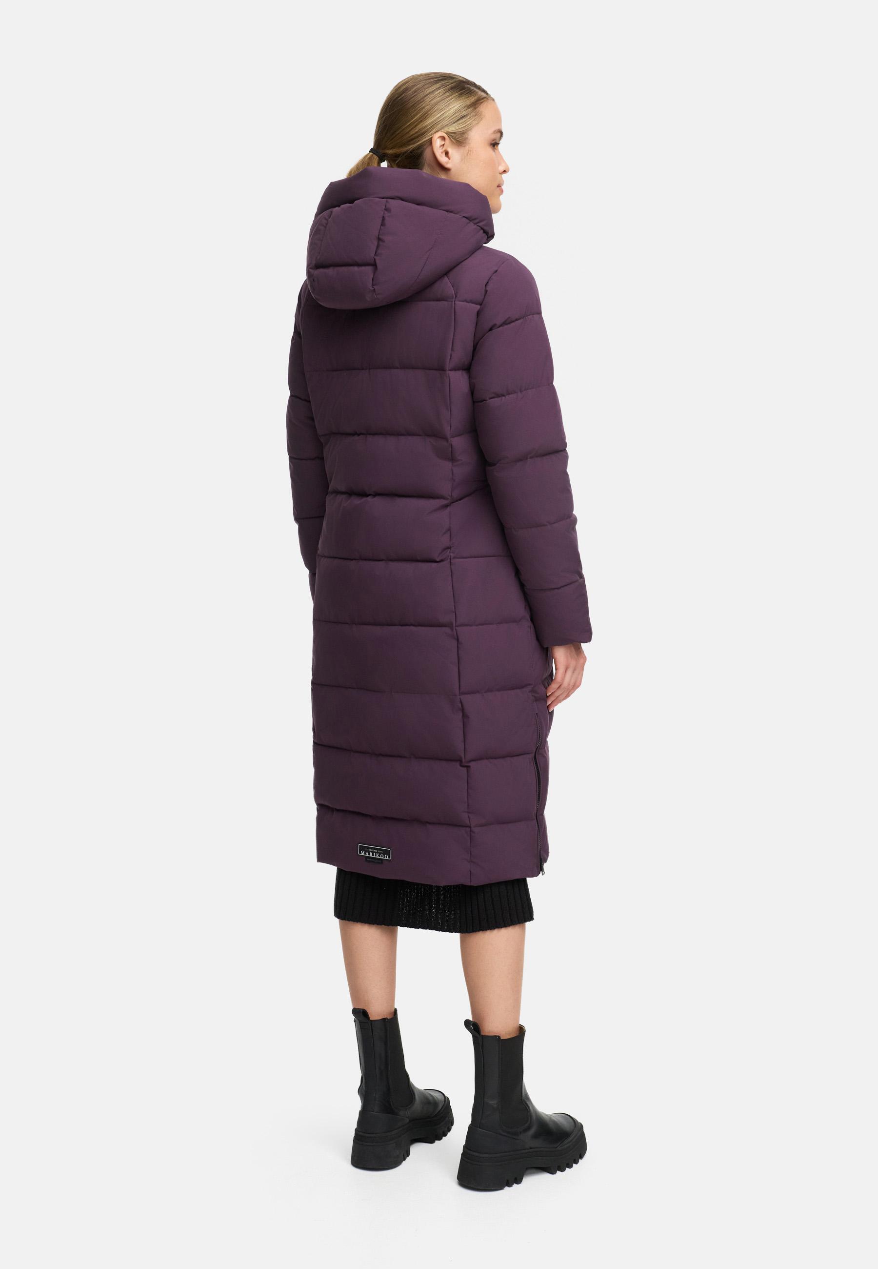 Winter Steppmantel mit Kapuze "Lanitaa XVI" Dusty Plum