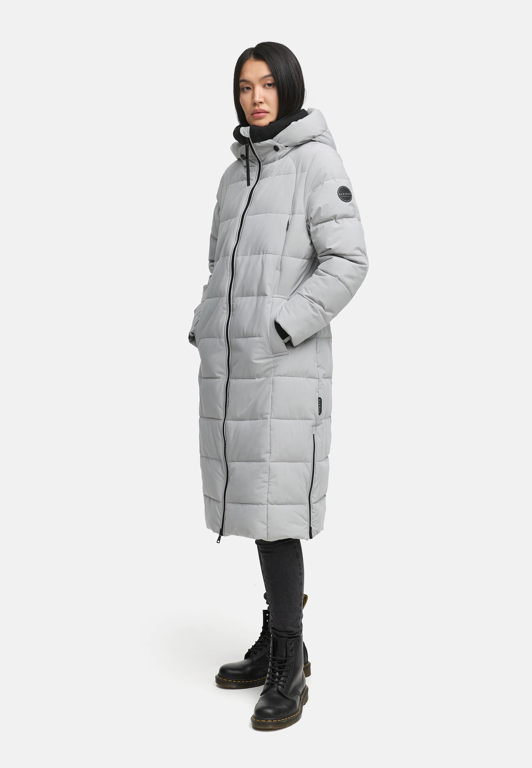 Winter Steppmantel mit Kapuze "Lanitaa XVI" Grey