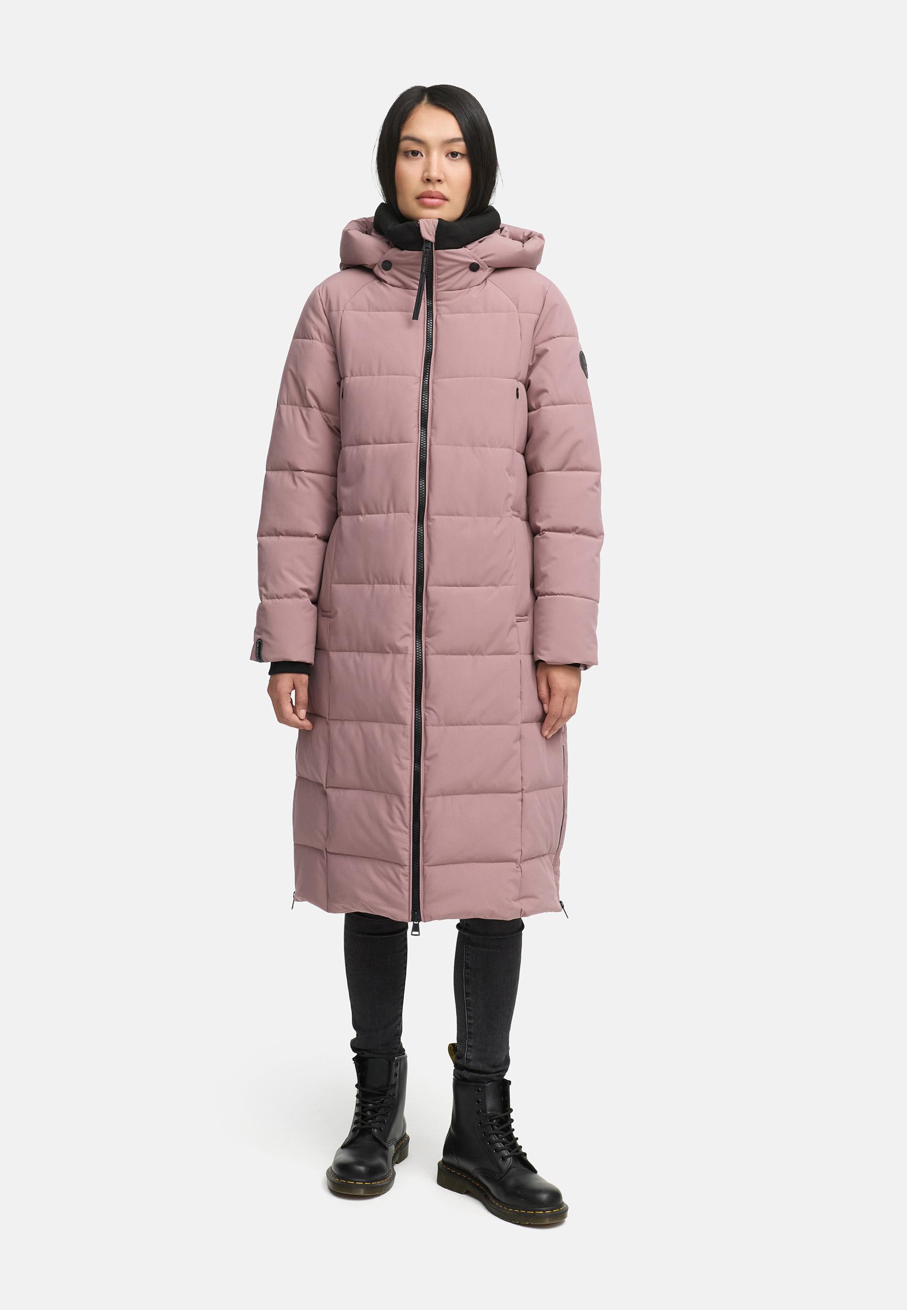 Winter Steppmantel mit Kapuze "Lanitaa XVI" Mauve