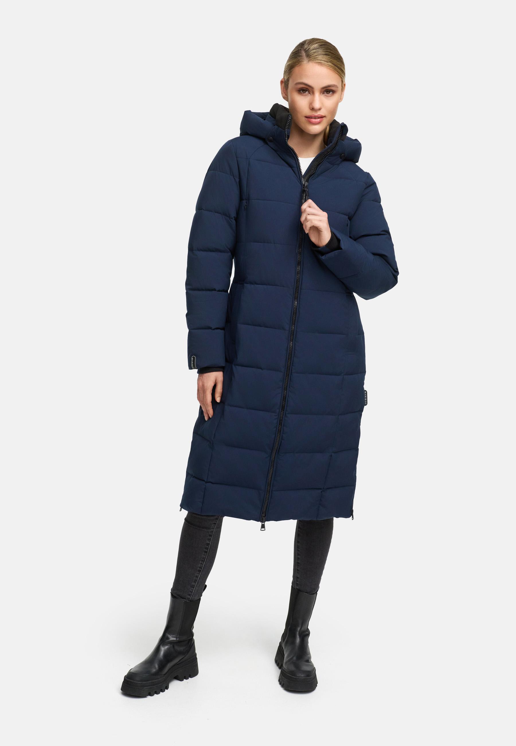 Winter Steppmantel mit Kapuze "Lanitaa XVI" Navy