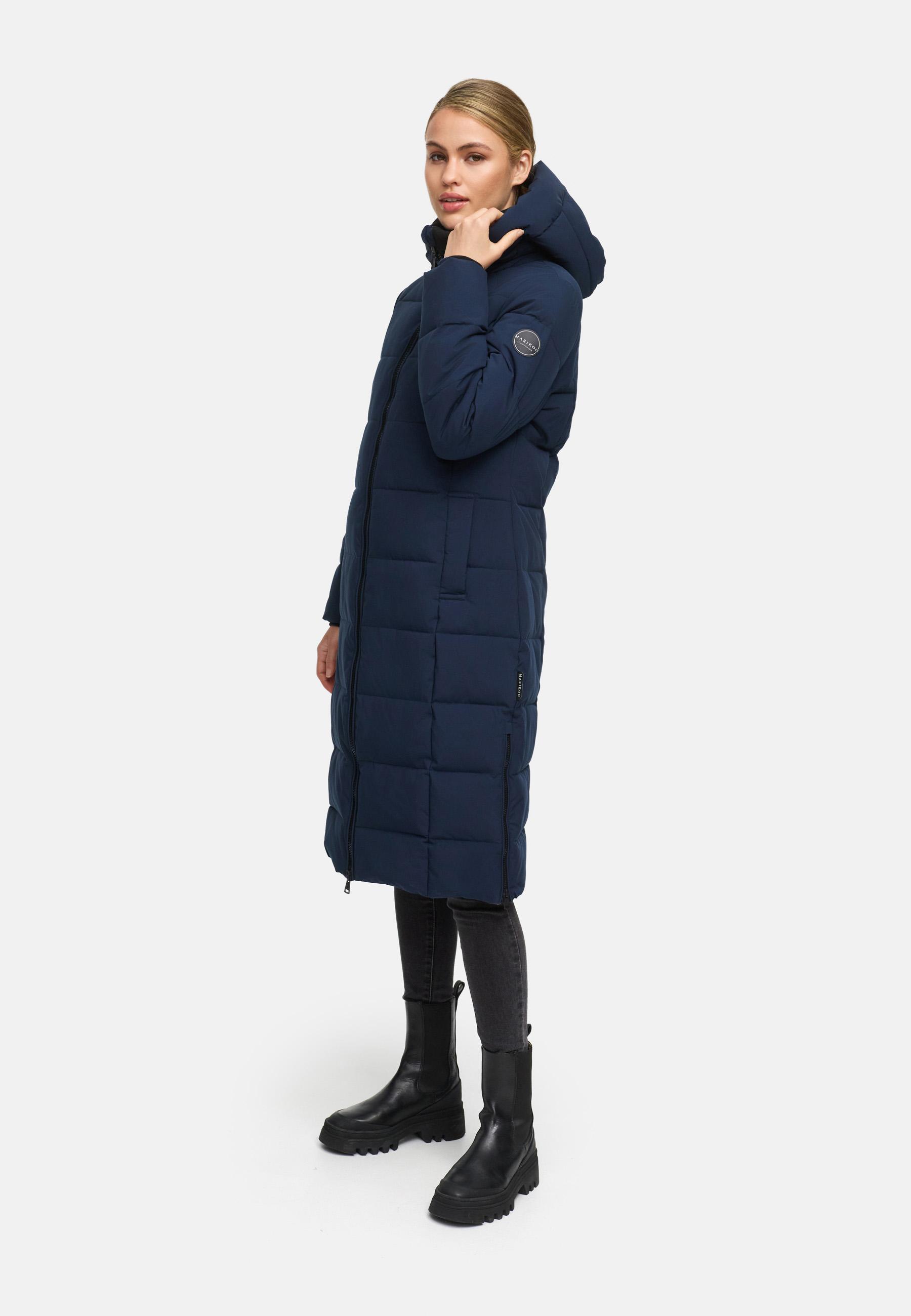 Winter Steppmantel mit Kapuze "Lanitaa XVI" Navy