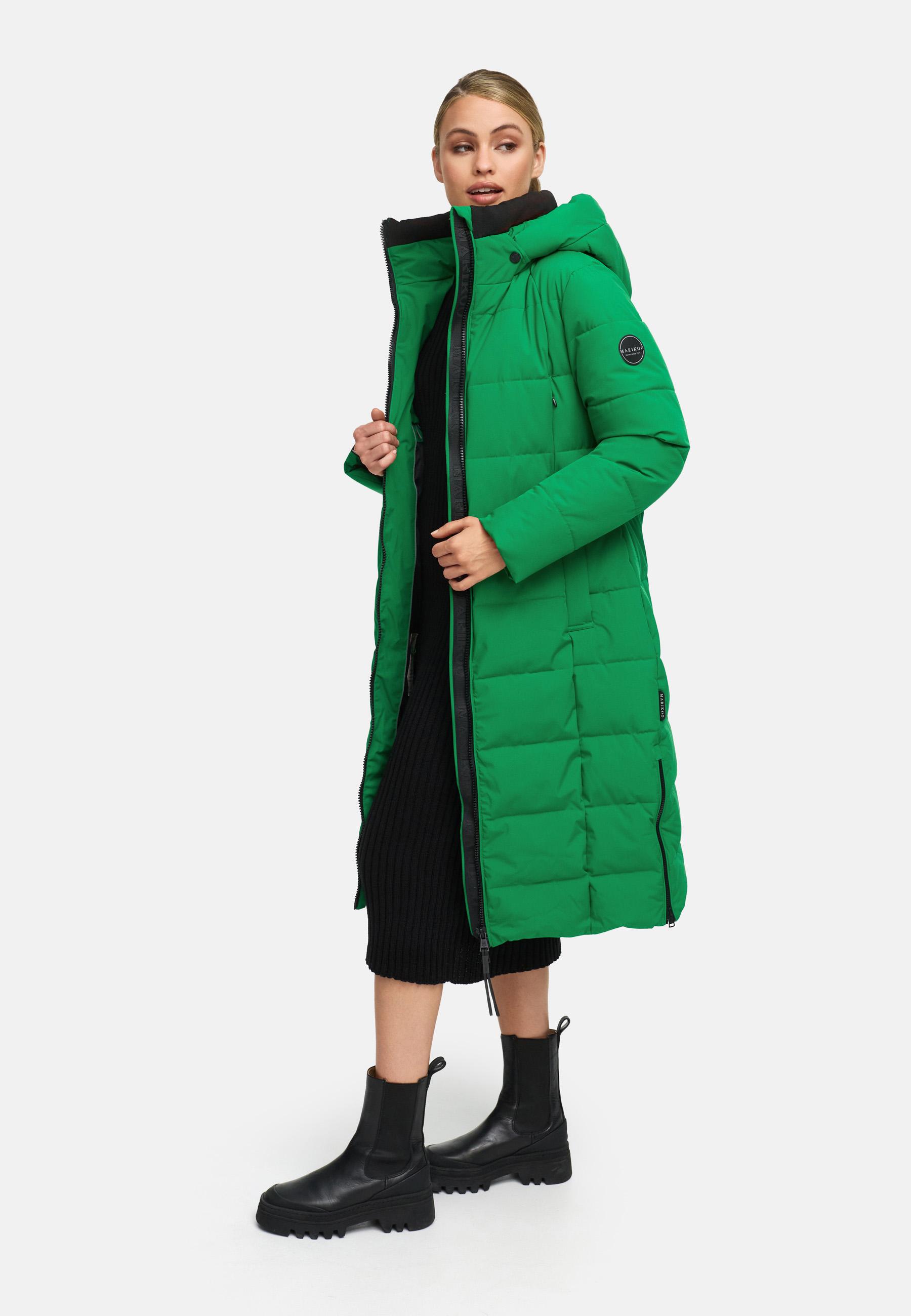 Winter Steppmantel mit Kapuze "Lanitaa XVI" Smaragd Green