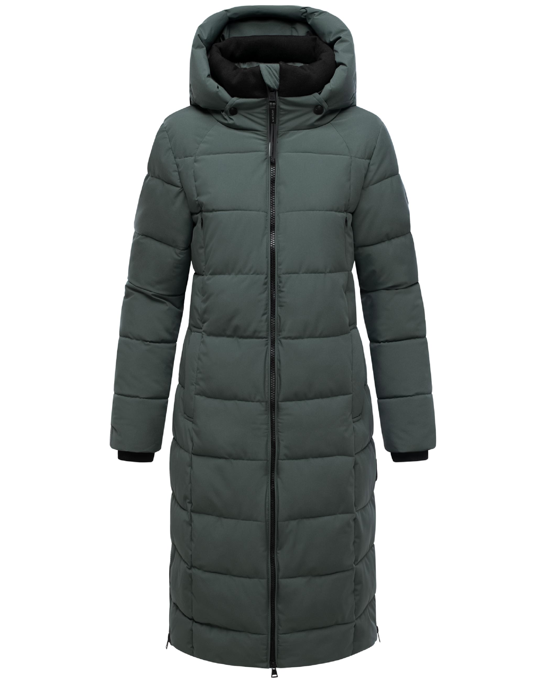 Winter Steppmantel mit Kapuze "Lanitaa XVI" Stone Green