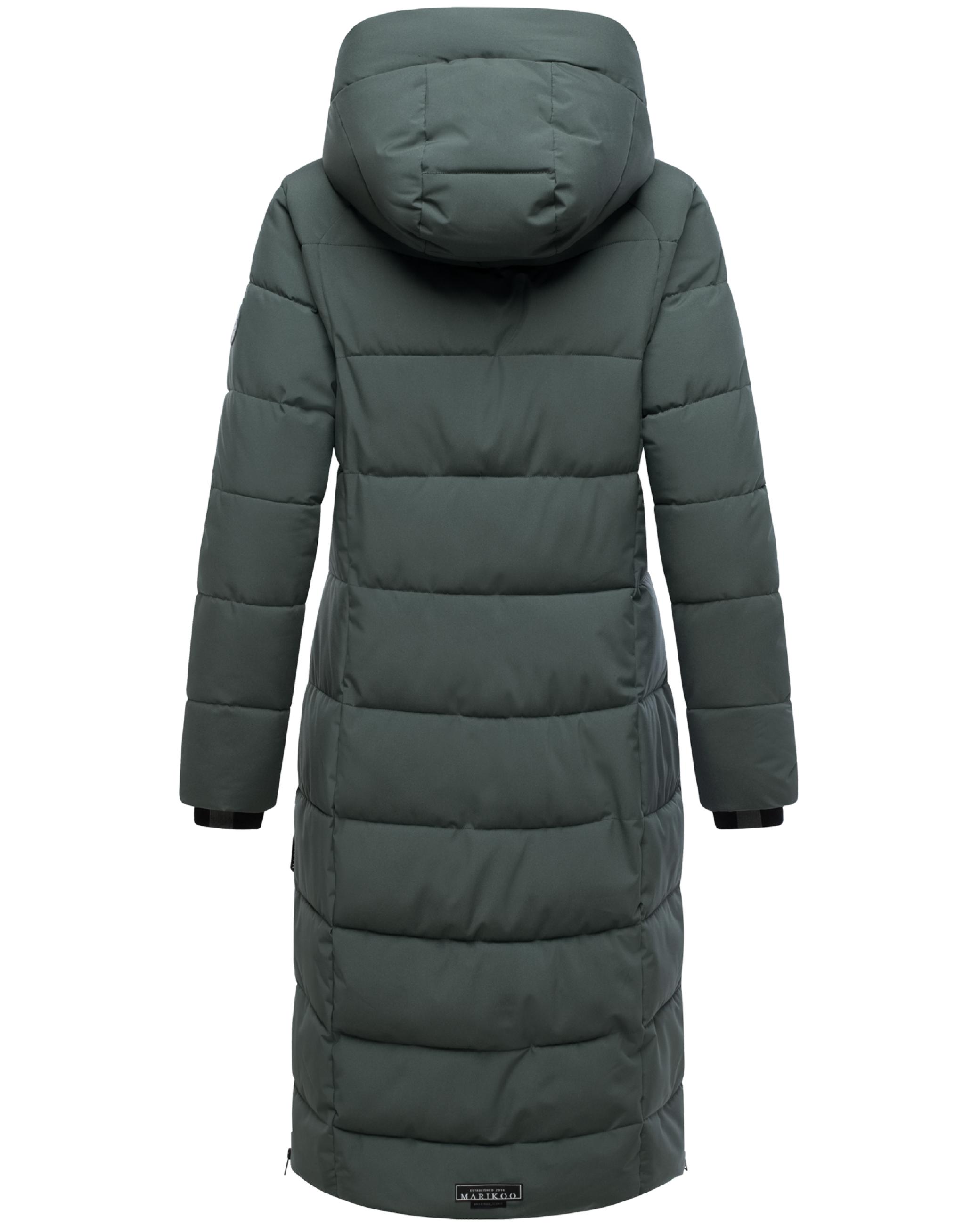 Winter Steppmantel mit Kapuze "Lanitaa XVI" Stone Green